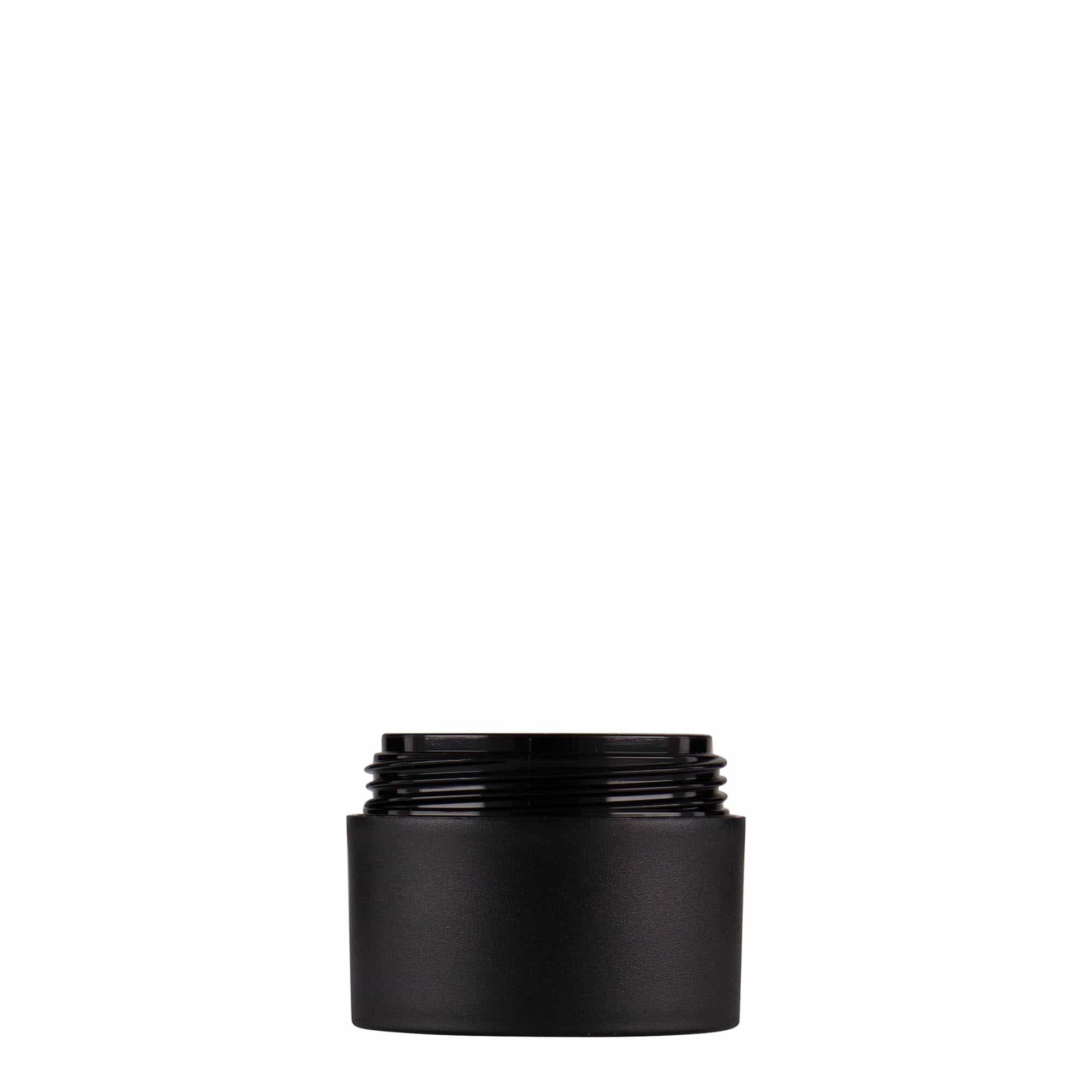 15 ml plastboks 'Antonella', PP, svart, åpning: skrukork