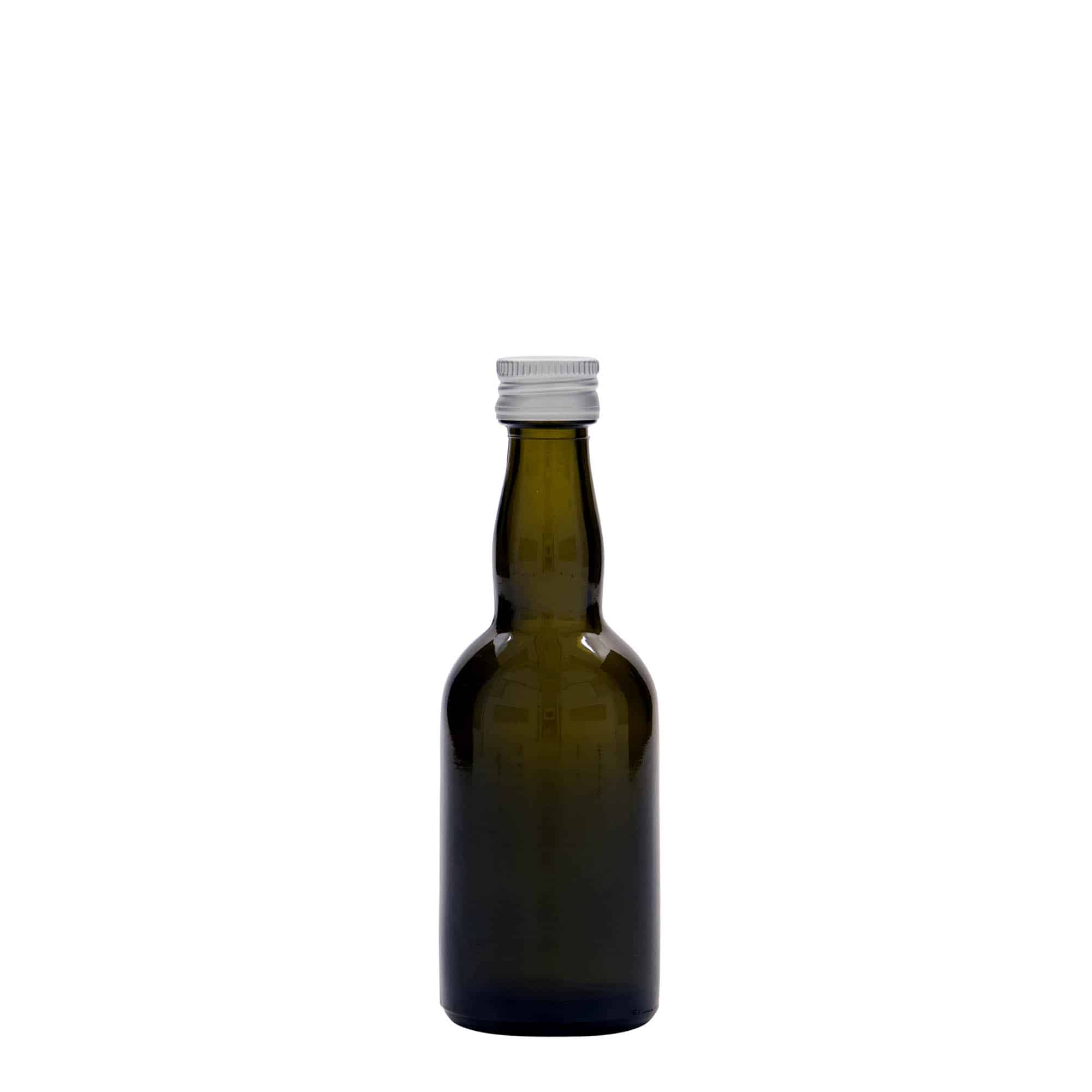 50 ml glassflaske "Proba", antikkgrønn, åpning: PP 18