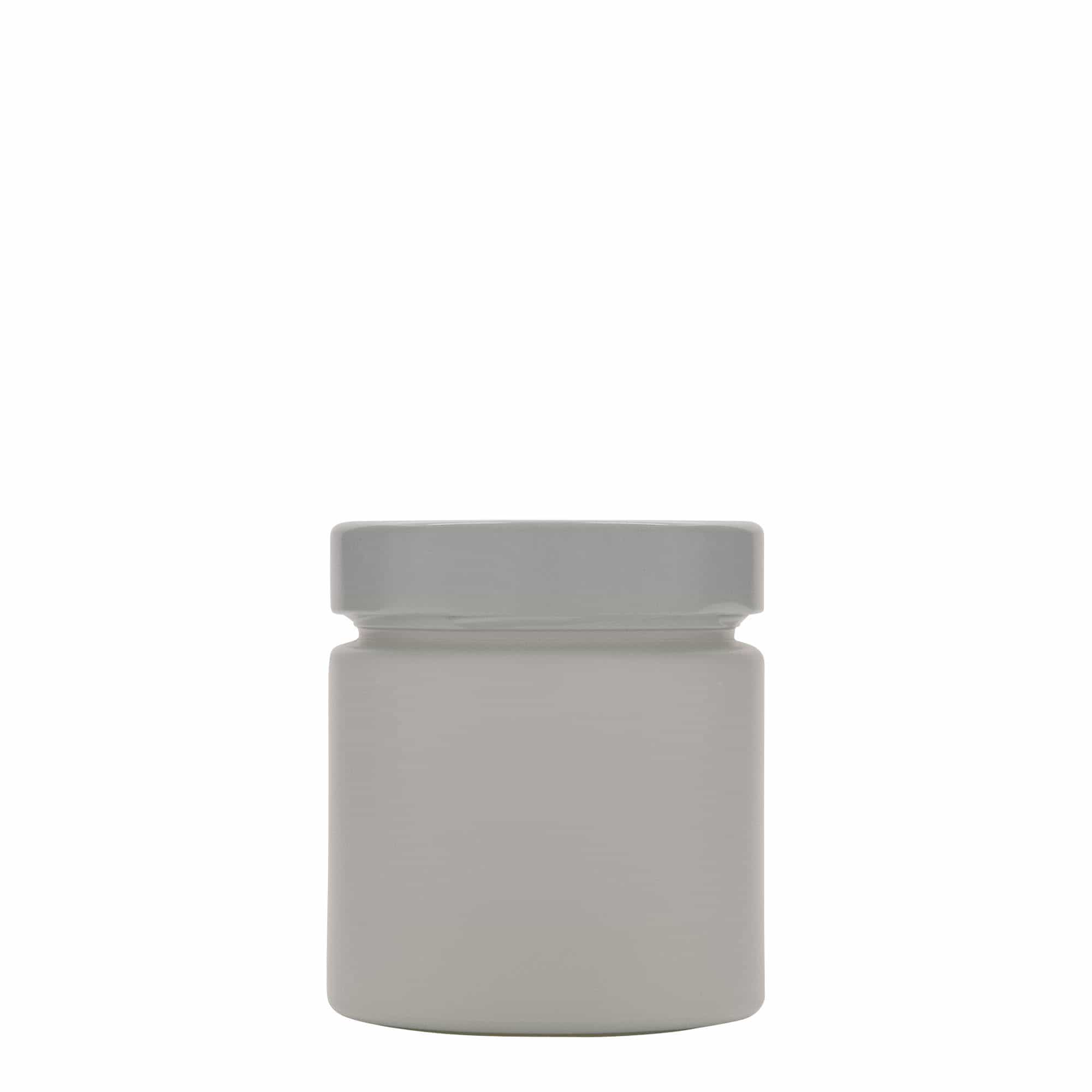 212 ml rundt glass "Aurora", hvit, åpning: Deep-Twist-Off (DTO 66)