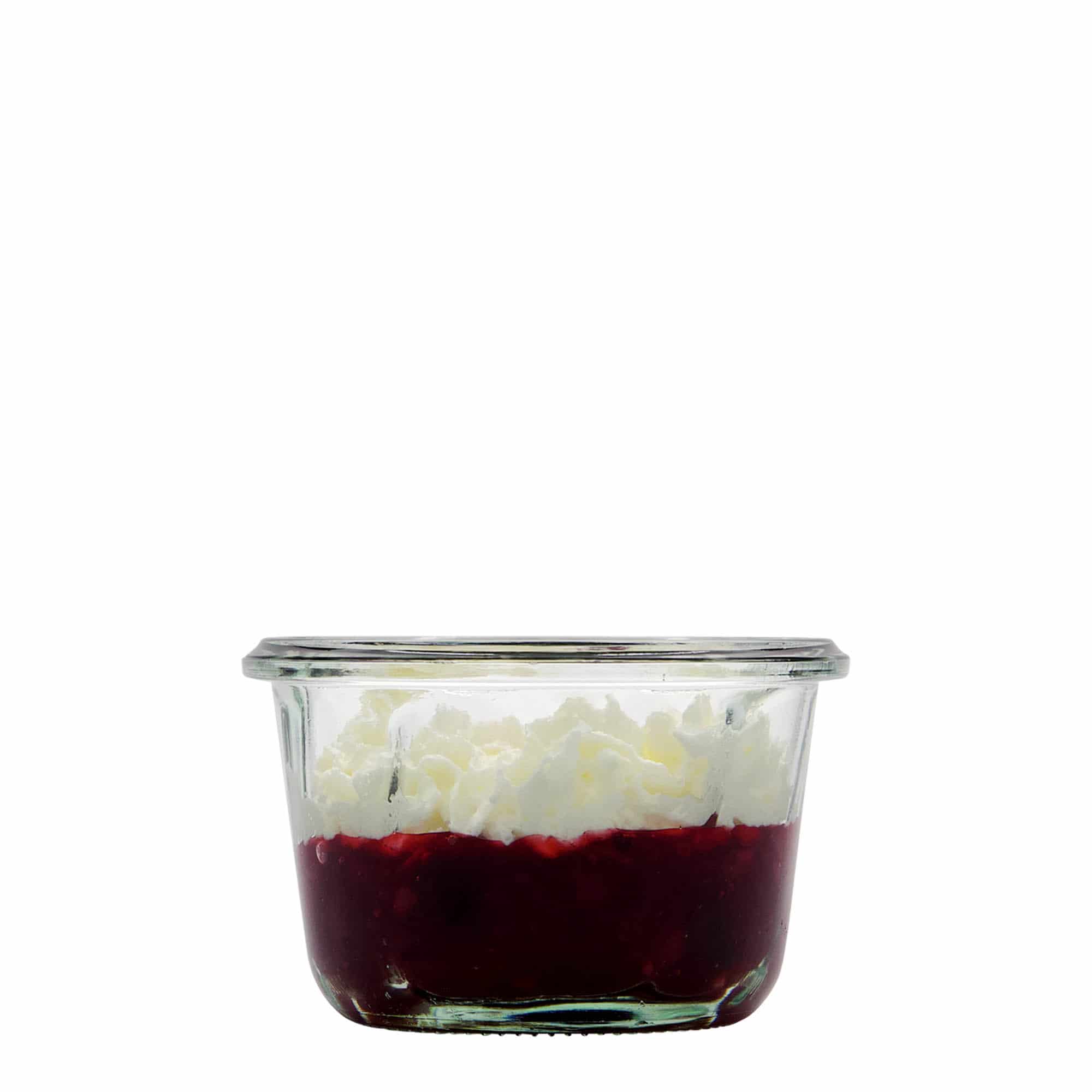 165 ml WECK-ringkakeglass, åpning: rund kant