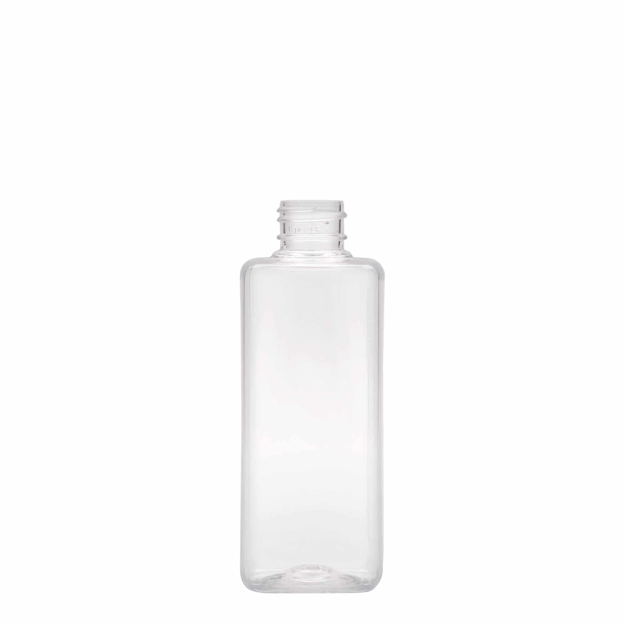 200 ml PET-flaske "Karl", kvadratisk, plast, åpning: GPI 24/410