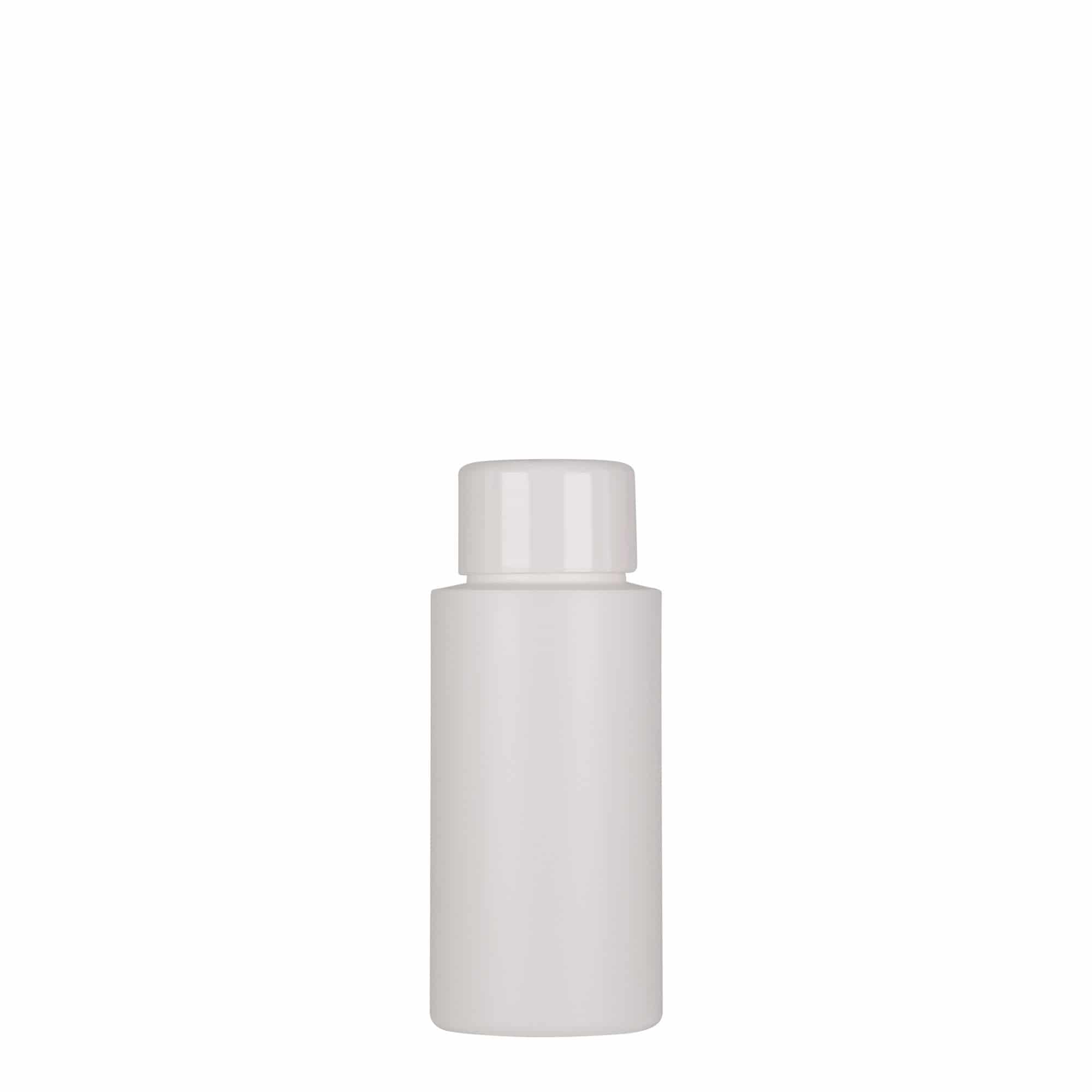 50 ml plastflaske "Pipe", Green HDPE, hvit, åpning: GPI 24/410