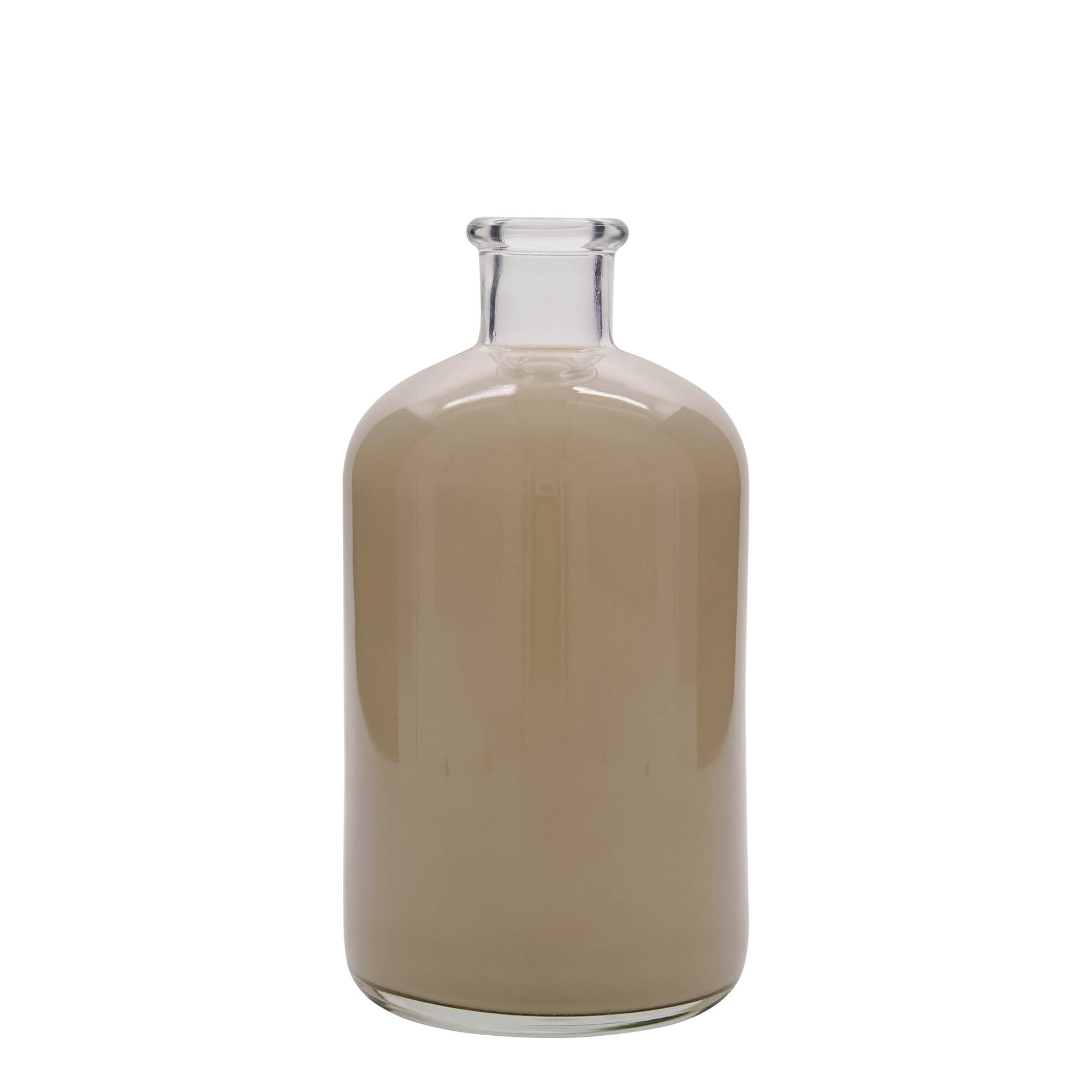1.000 ml glassflaske apotek, åpning: kork