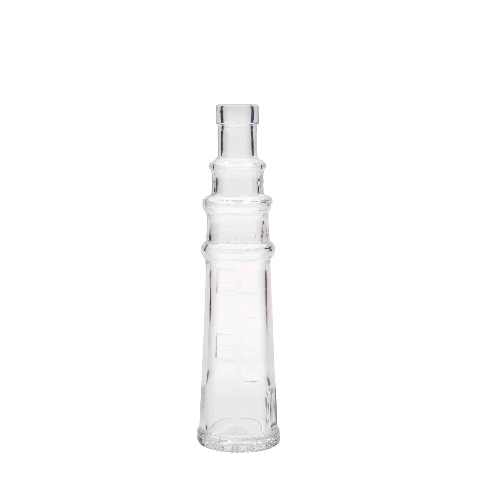 100 ml glassflaske 'Leuchtturm', åpning: kork
