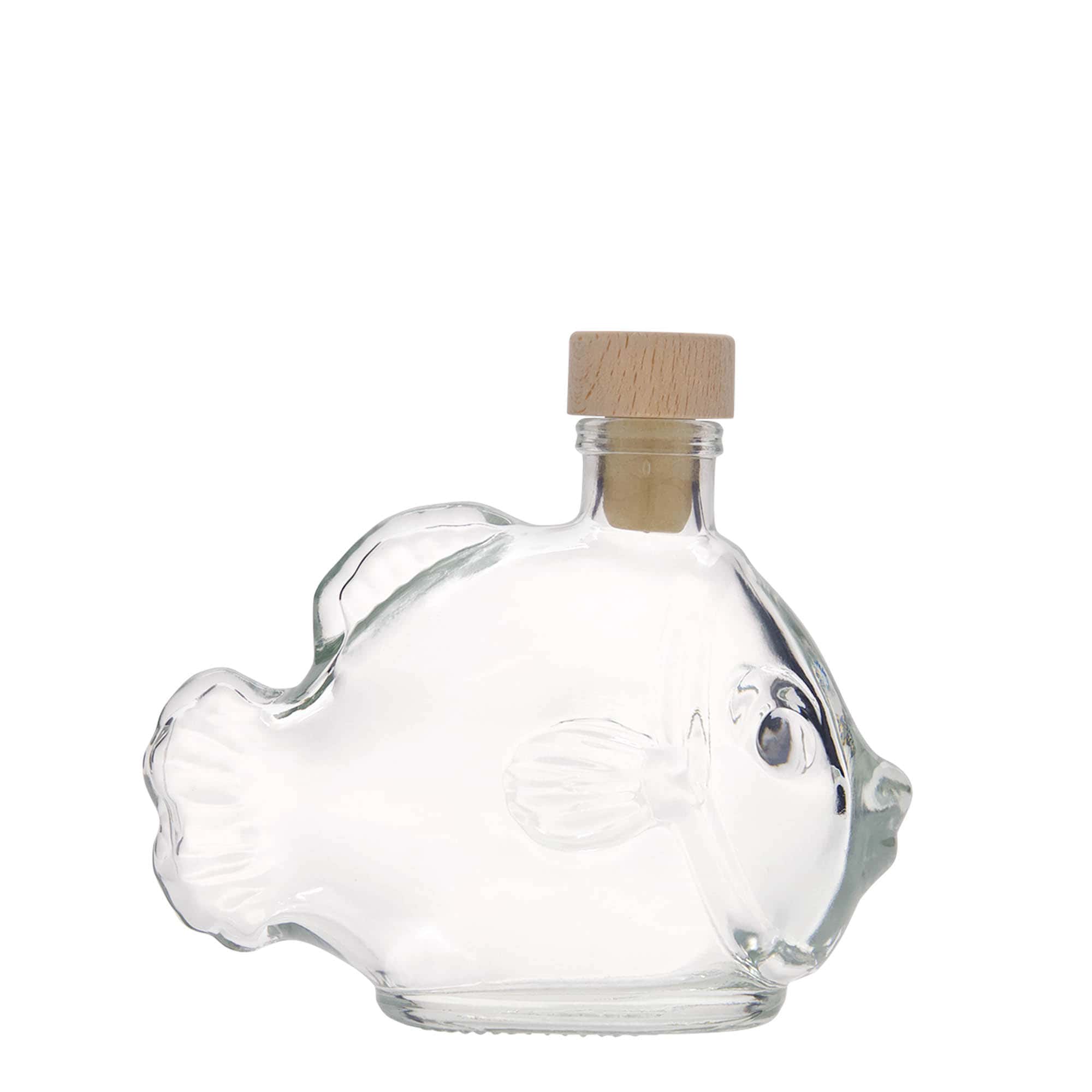 200 ml glassflaske "Fisk", åpning: Kork