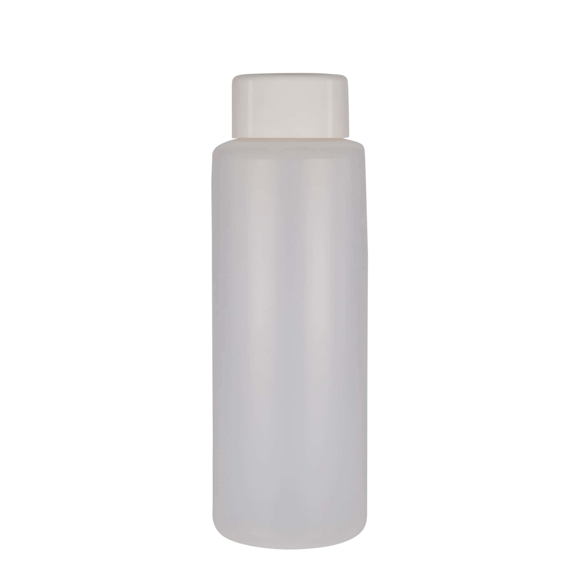 1000 ml rundflaske, PE-plast, natur, åpning: Skrulokk