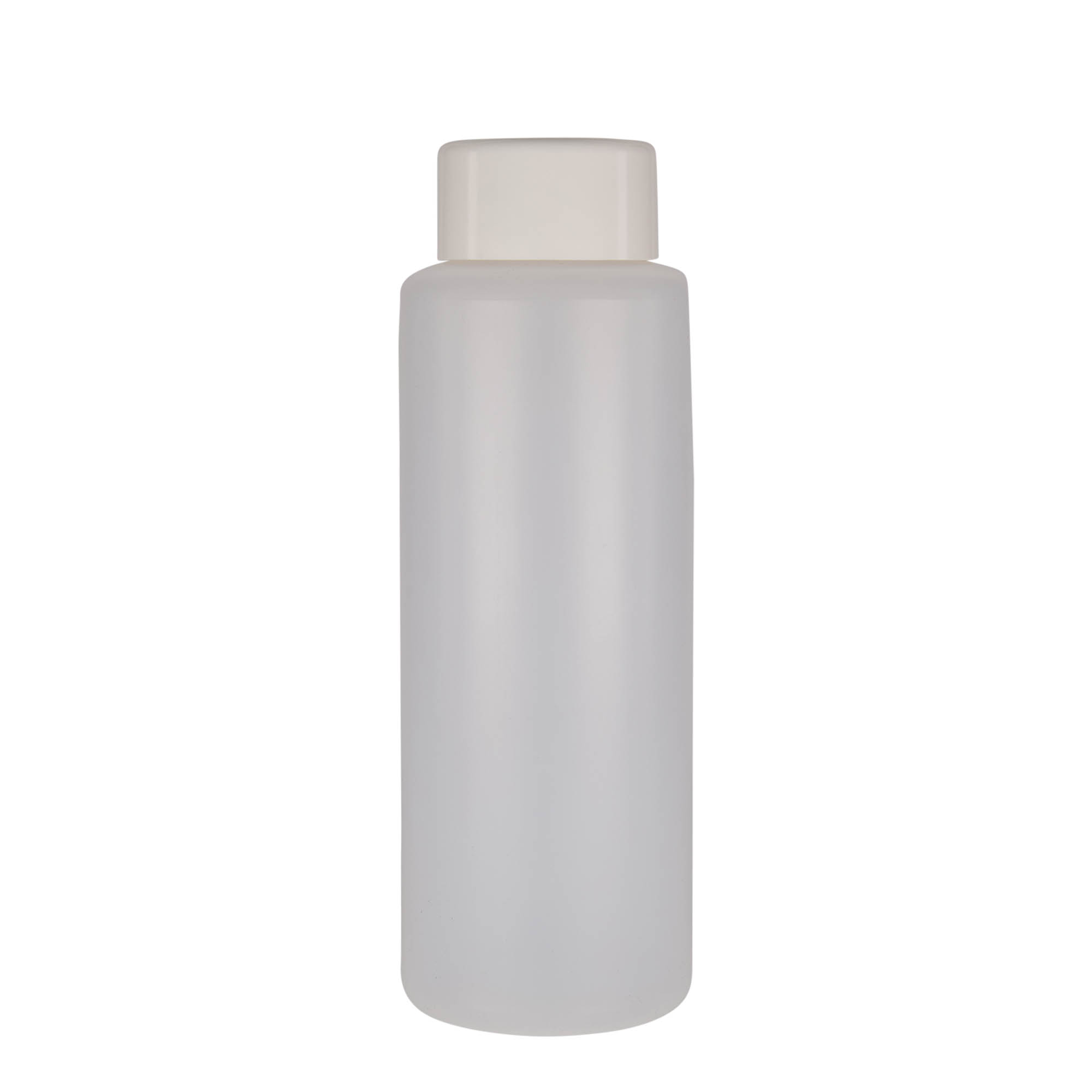1.000 ml rund flaske, PE-plast, natur, åpning: skrukork