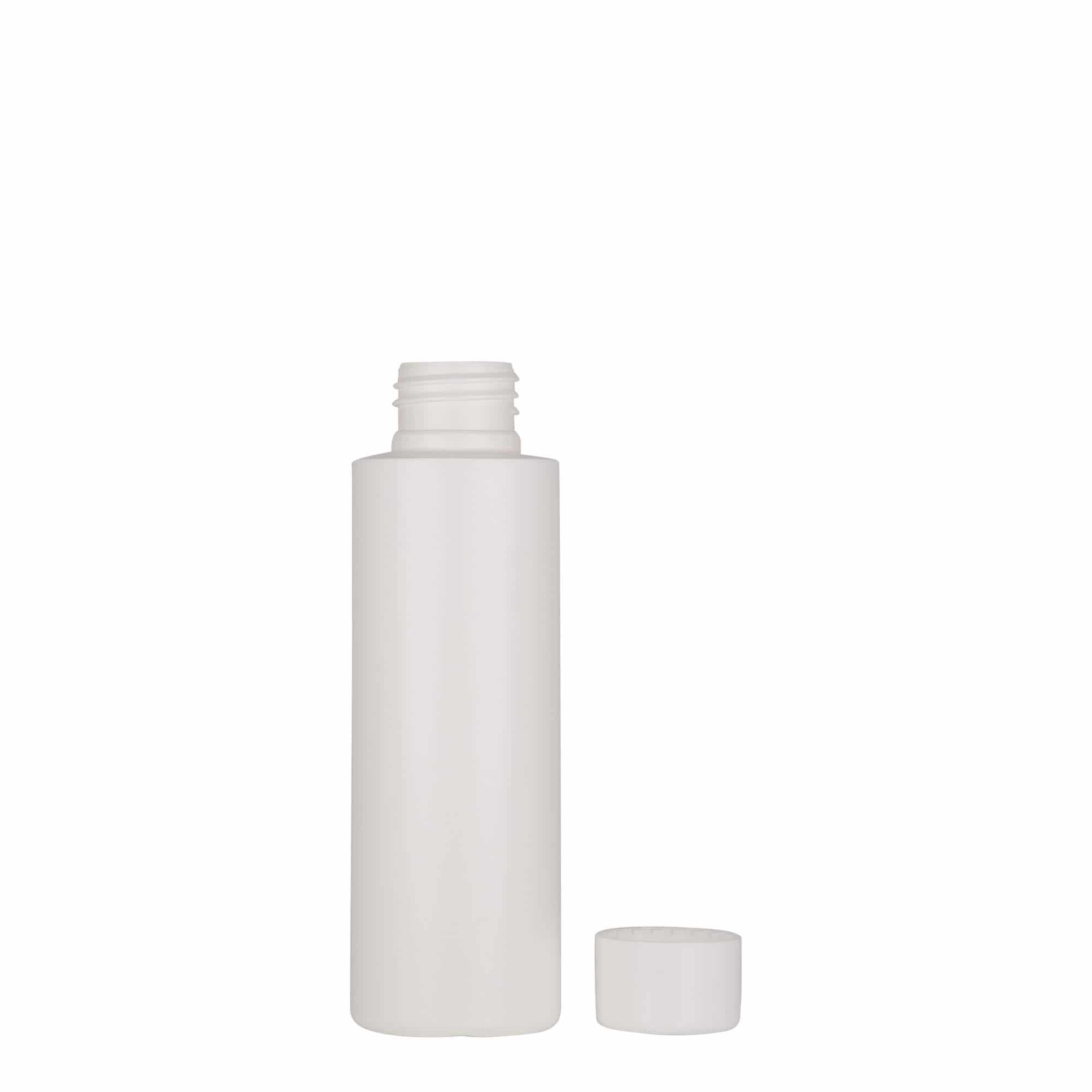 100 ml plastflaske 'Pipe', grønn HDPE, hvit, åpning: 24/410 100 ml plastflaske 'Pipe', grønn HDPE, hvit, åpning: 24/410