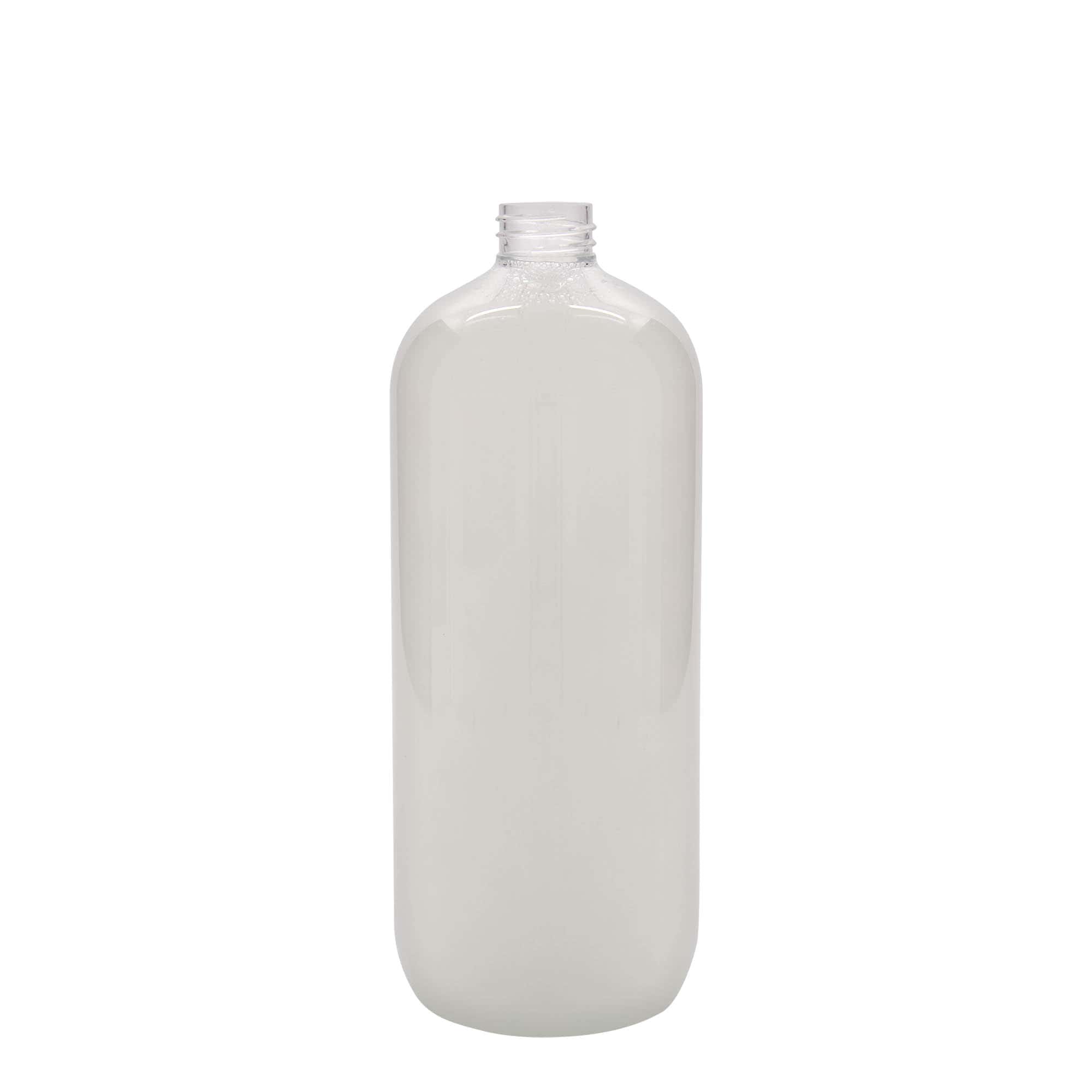 1.000 ml PET-flaske 'Boston', plast, munnstykke: 28/410 1.000 ml PET-flaske 'Boston', plast, munnstykke: 28/410
