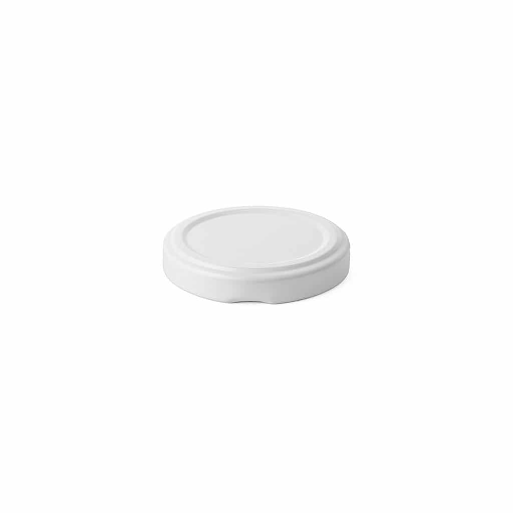 Twist-Off-lokk, hvit blikkplate, hvit, for åpning: TO 48 Twist-Off-lokk, hvit blikkplate, hvit, for åpning: TO 48