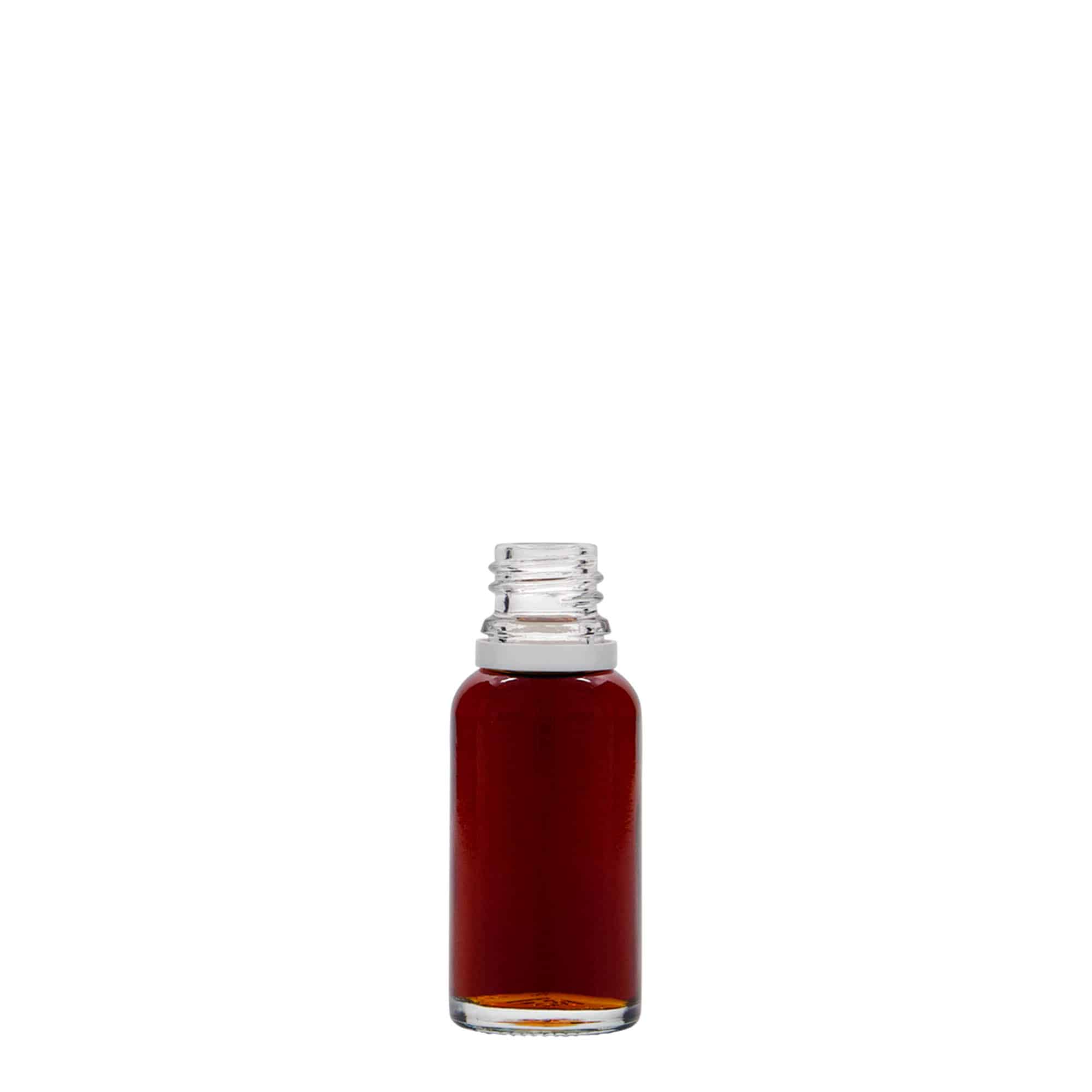 20 ml medisinflaske, glass, åpning: DIN 18