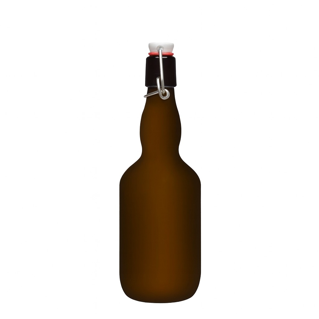 500 ml ølflaske med kragehals, glass, antikkgrønn, åpning: patentkork 500 ml ølflaske med kragehals, glass, antikkgrønn, åpning: patentkork