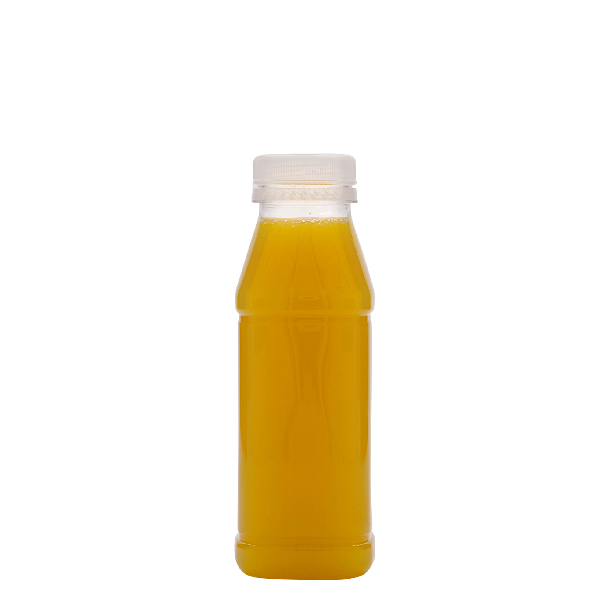 330 ml PET-flaske 'Milk and Juice Carré', firkantet, plast, munningsdiameter: 38 mm 330 ml PET-flaske 'Milk and Juice Carré', firkantet, plast, munningsdiameter: 38 mm