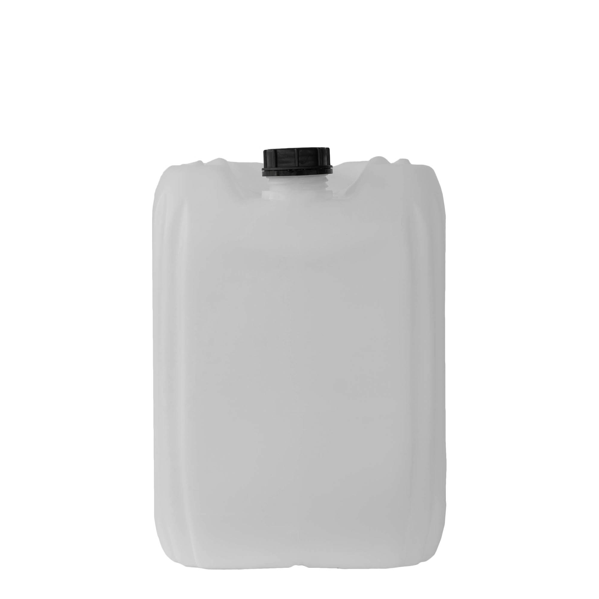 30 l kanne, rektangulær, HDPE-plast, natur, åpning: ND 60