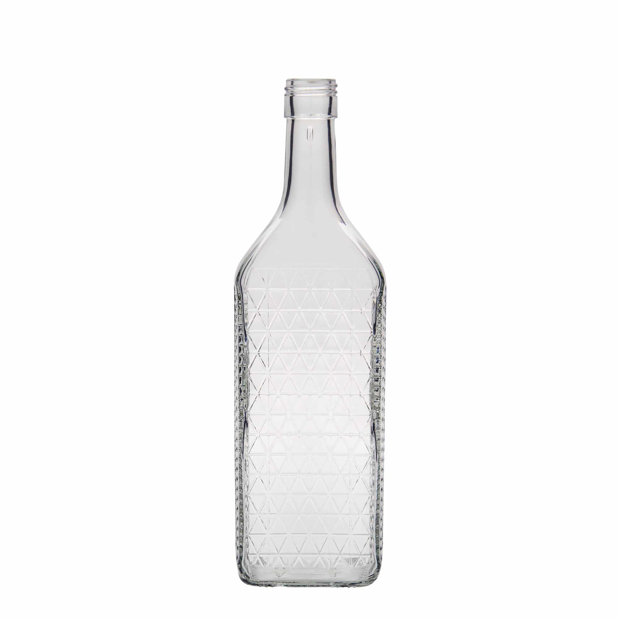 700 ml glassflaske "Caruso", firkantet, åpning: PP 31,5 700 ml glassflaske "Caruso", firkantet, åpning: PP 31,5