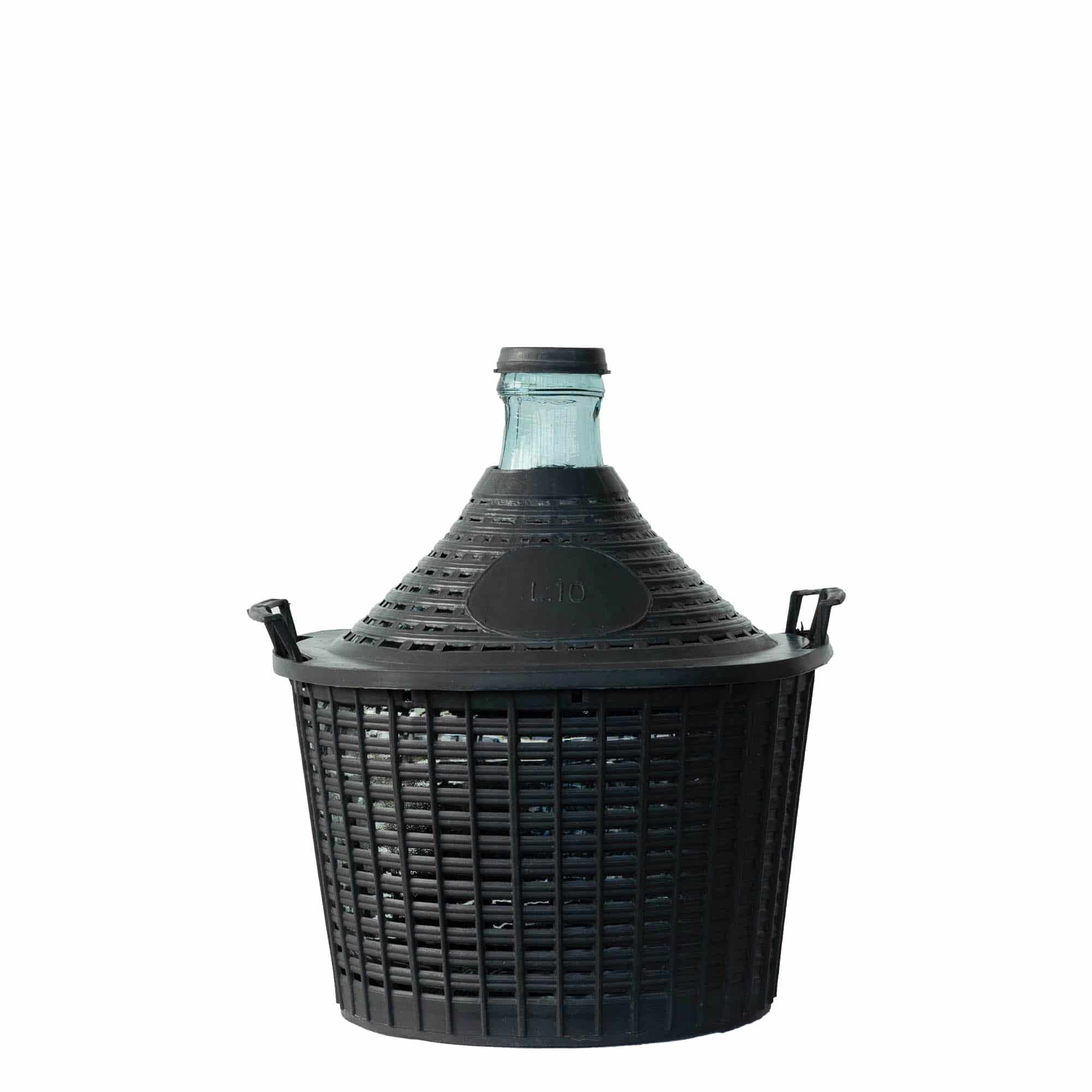 10 l ballongflaske smal hals, glass, åpning: Klikklokk