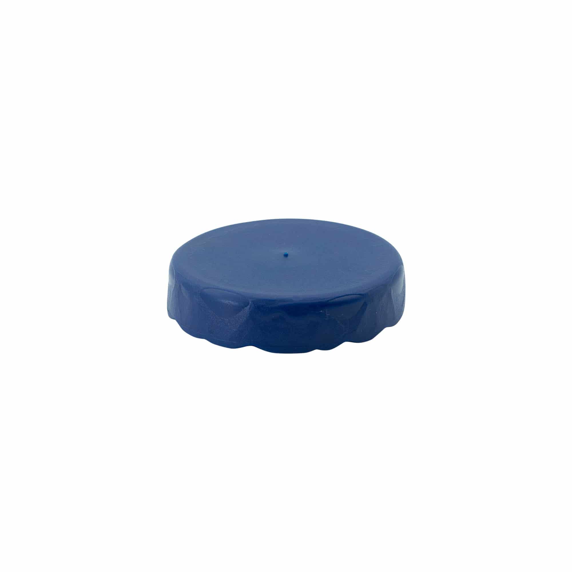 Påleggslokk for keramikkkrukke med smal hals, HDPE-plast, blå