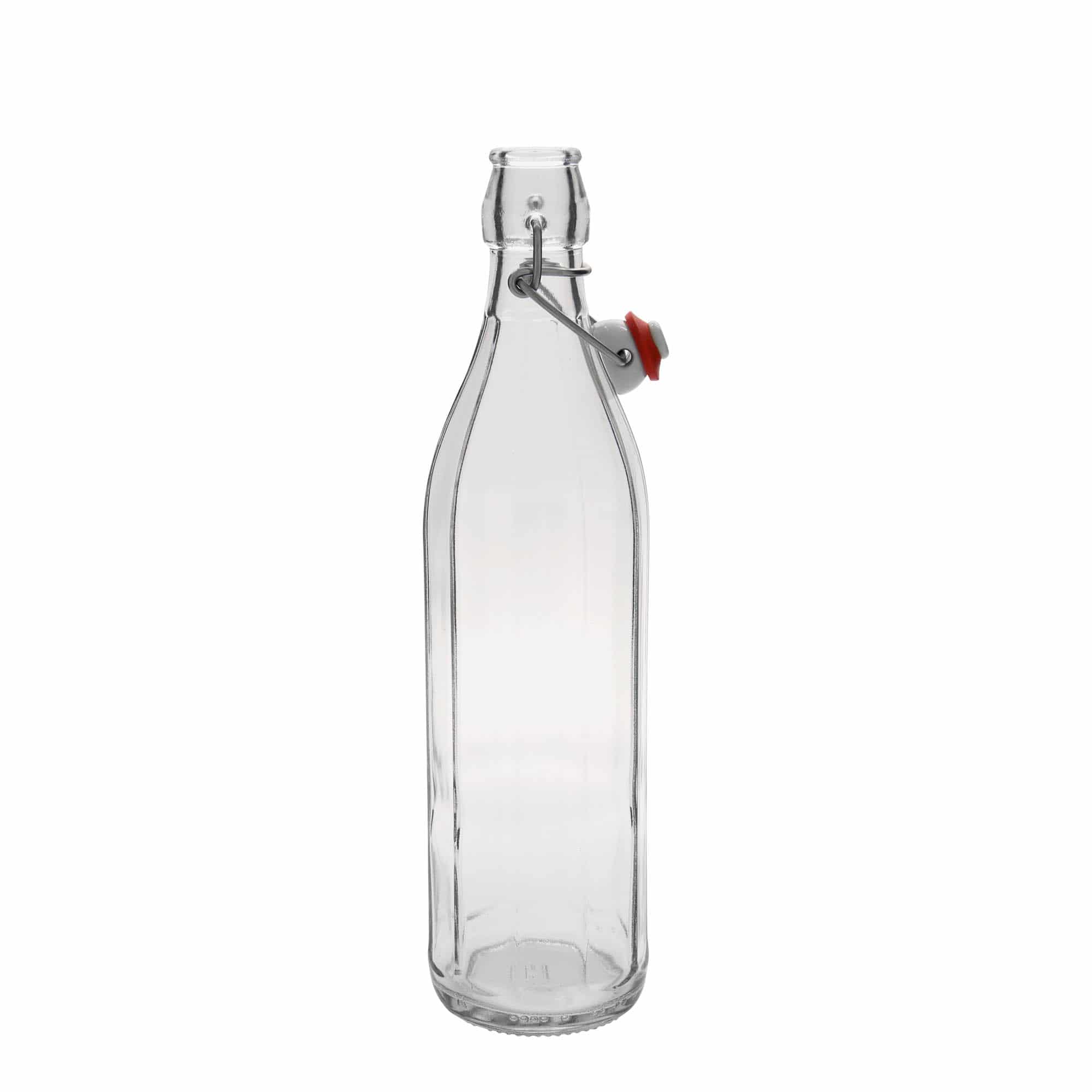 750 ml glassflaske 'Bravo', ti-kantet, åpning: patentlås