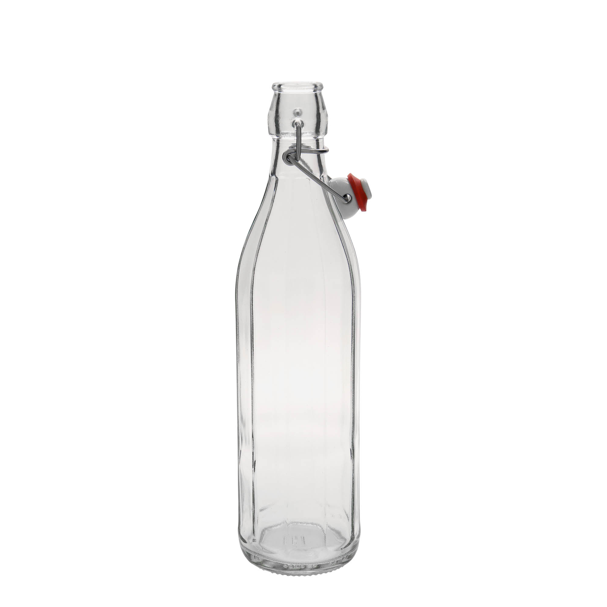 750 ml glassflaske 'Bravo', ti-kantet, åpning: patentlås