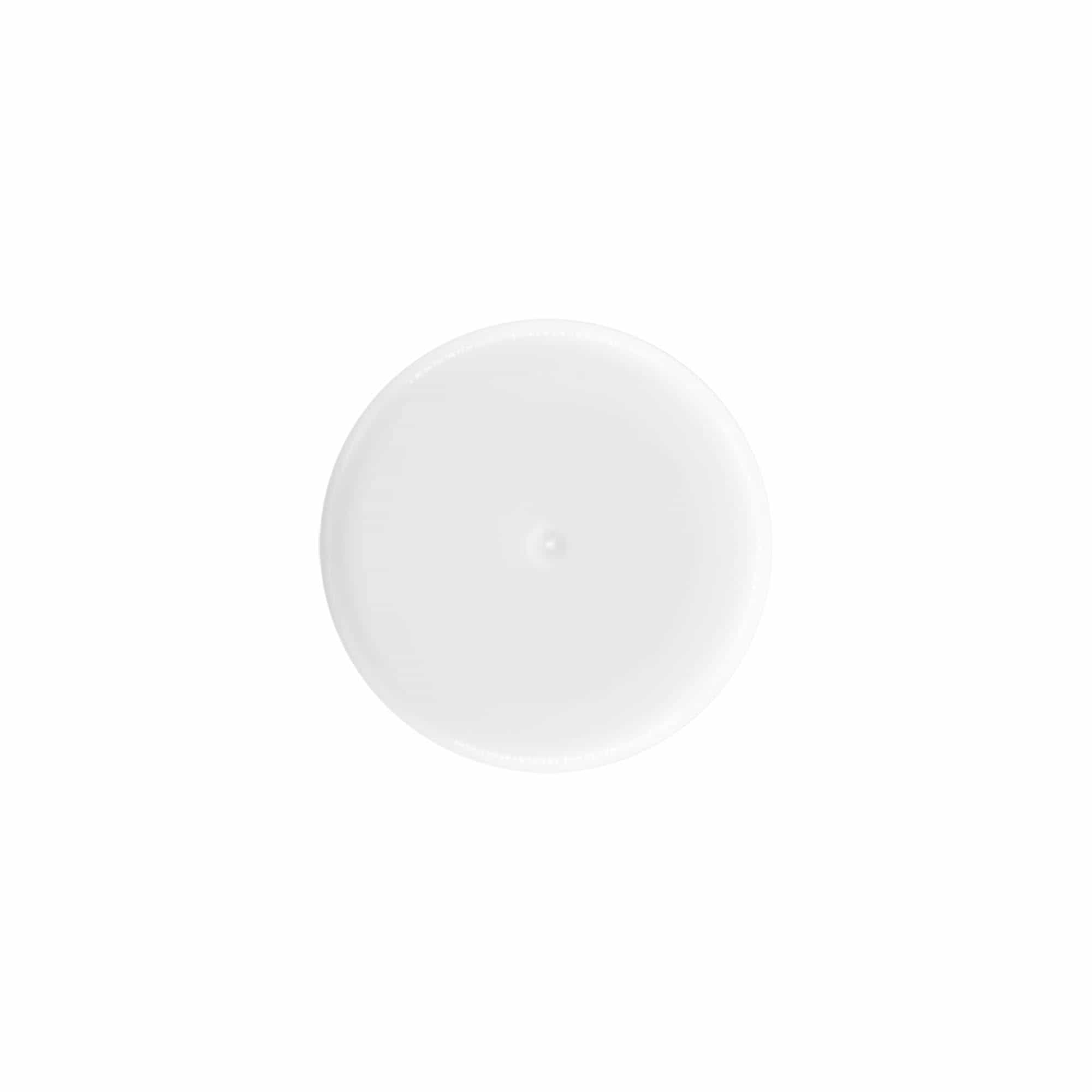 Hette for 50 ml roll-on-flaske, PP-plast, hvit, for åpning: Skrulokk