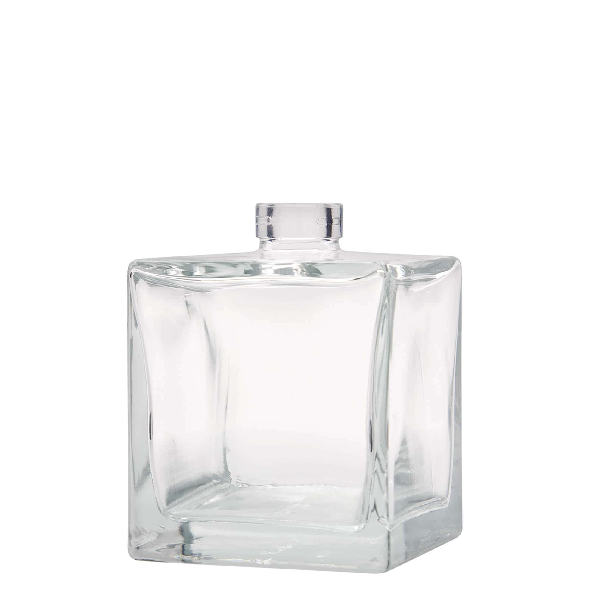 500 ml glassflaske "Cube", kvadratisk, åpning: Kork