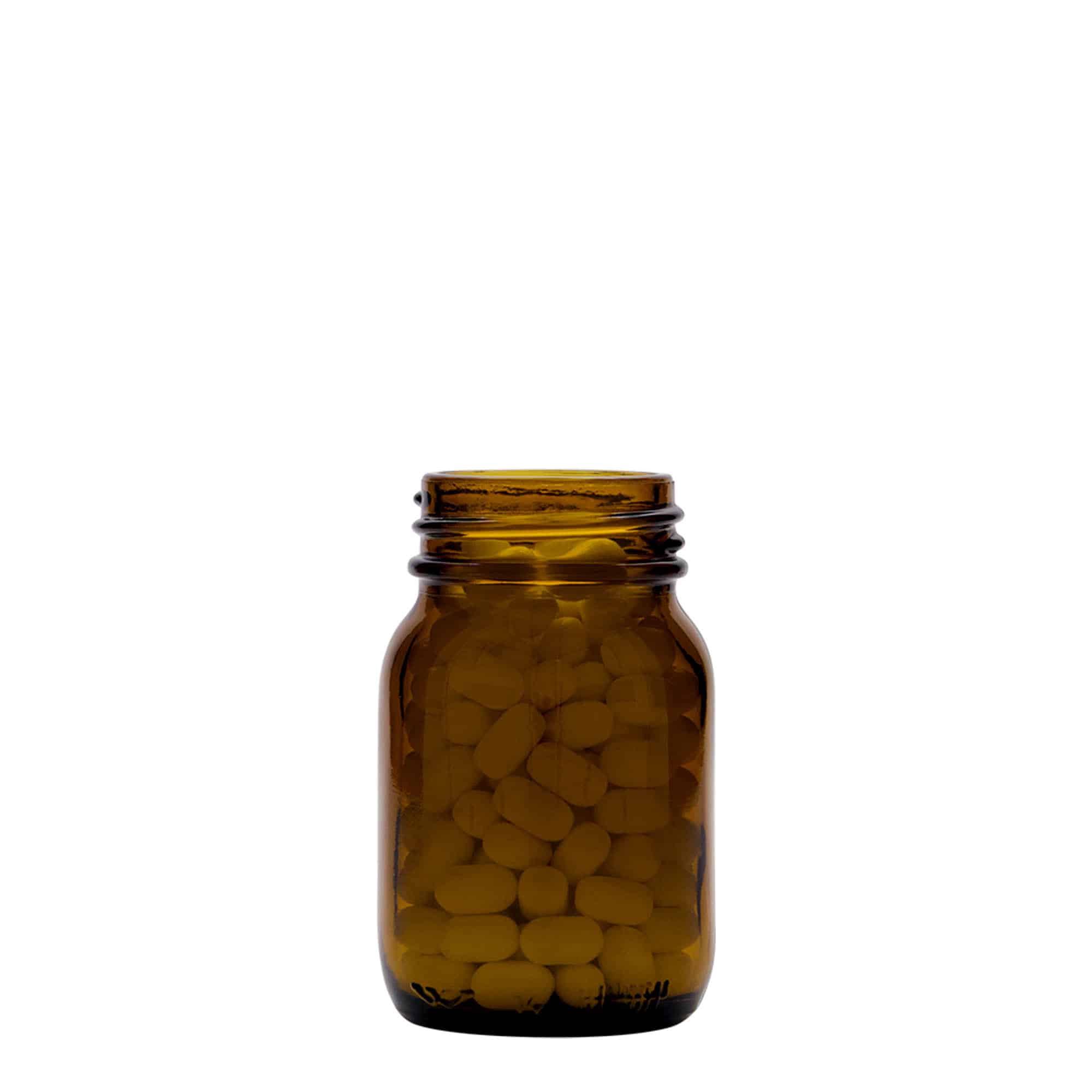 75 ml vidhalset glass, brun, åpning: DIN 40