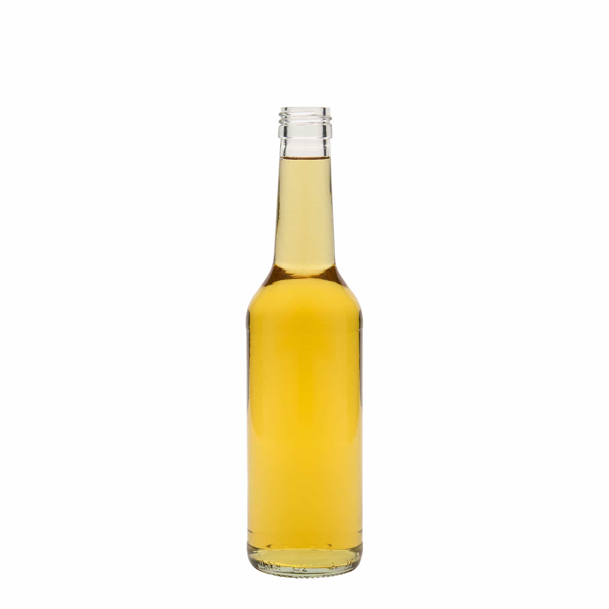 350 ml glassflaske med rett hals, åpning: PP 28