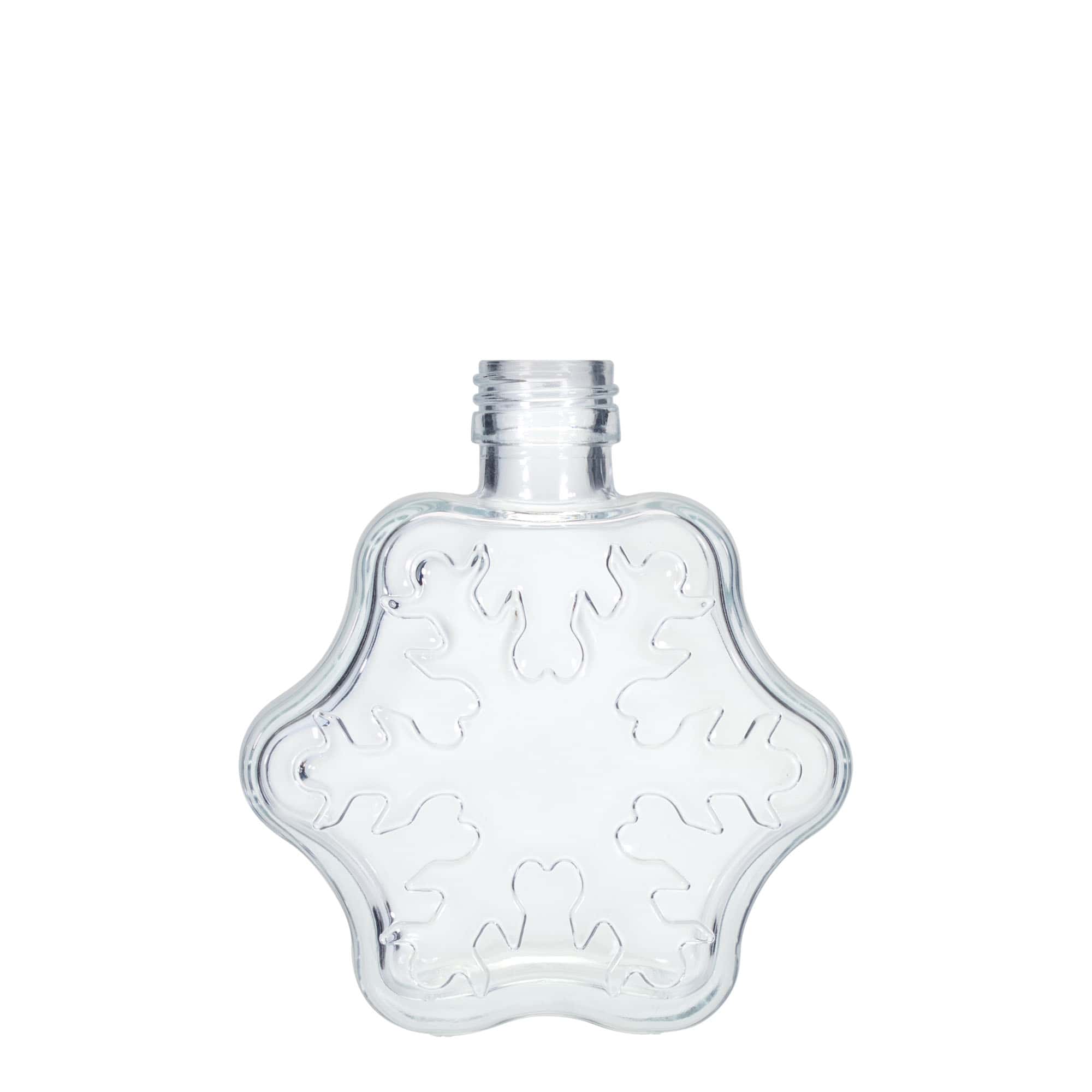 200 ml glassflaske 'Snøfnugg', åpning: PP 28 200 ml glassflaske 'Snøfnugg', åpning: PP 28