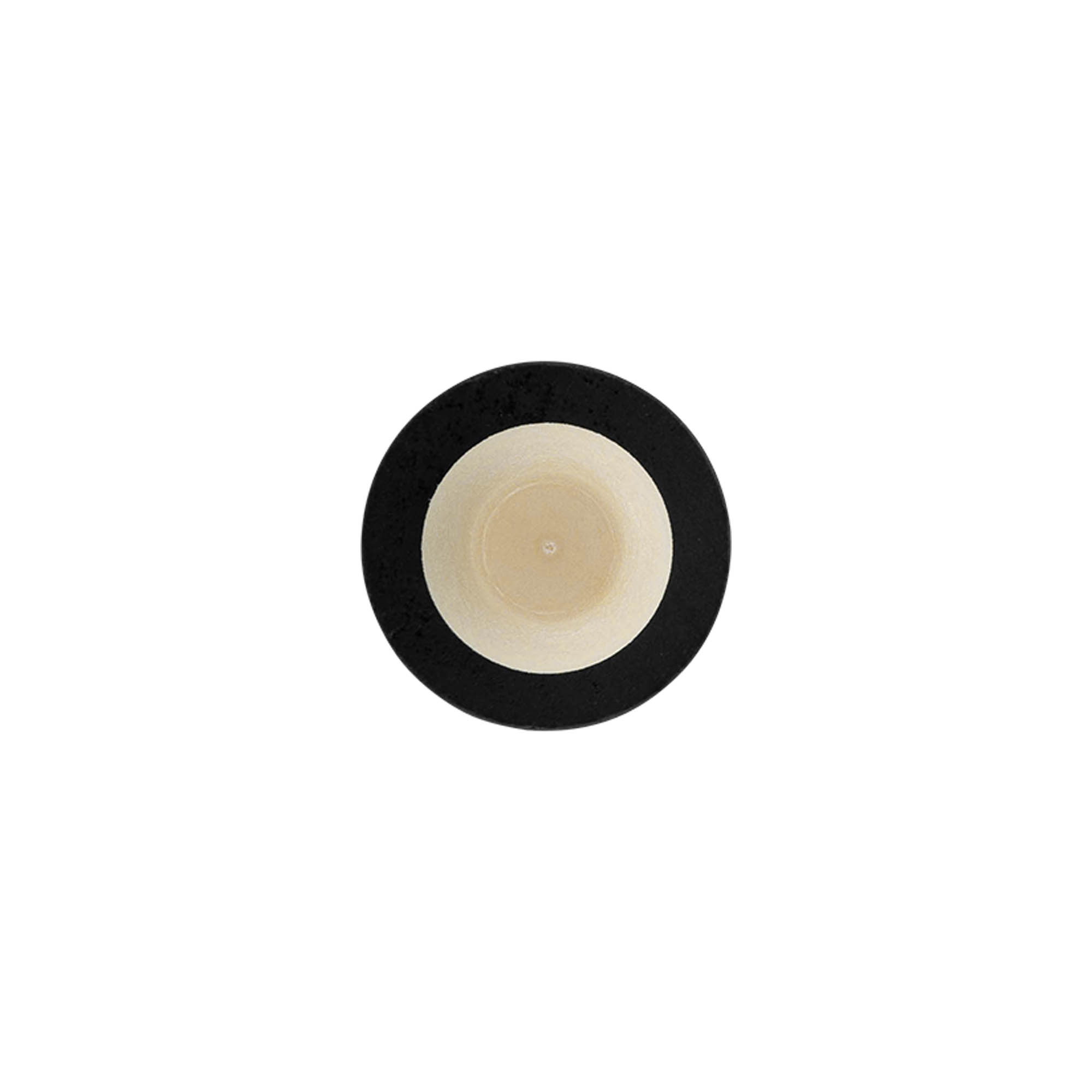 Håndkork 19 mm, tre/plast, svart, for åpning: kork
