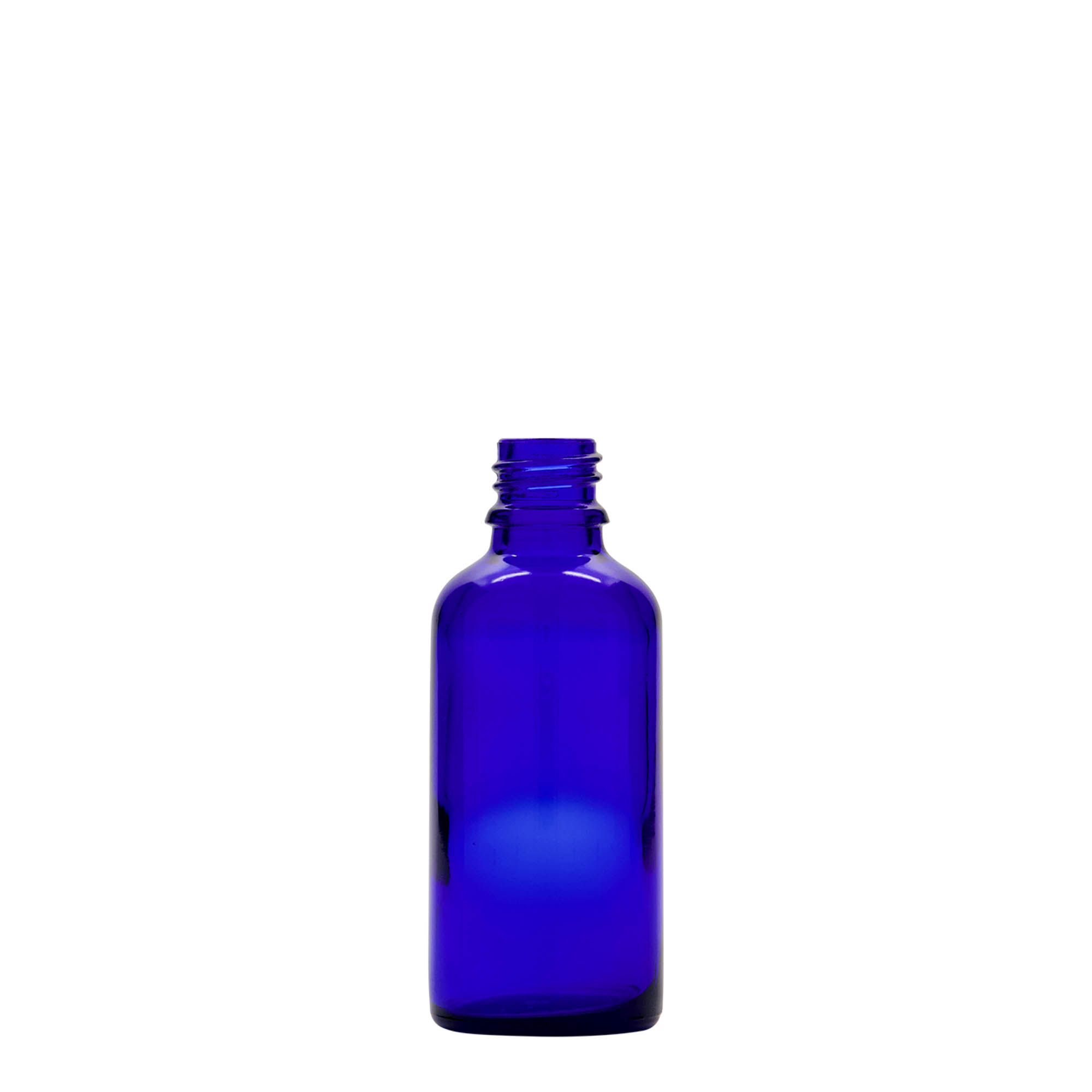 50 ml pipetteflaske medisin, glass, kongeblå-rød, åpning: DIN 18