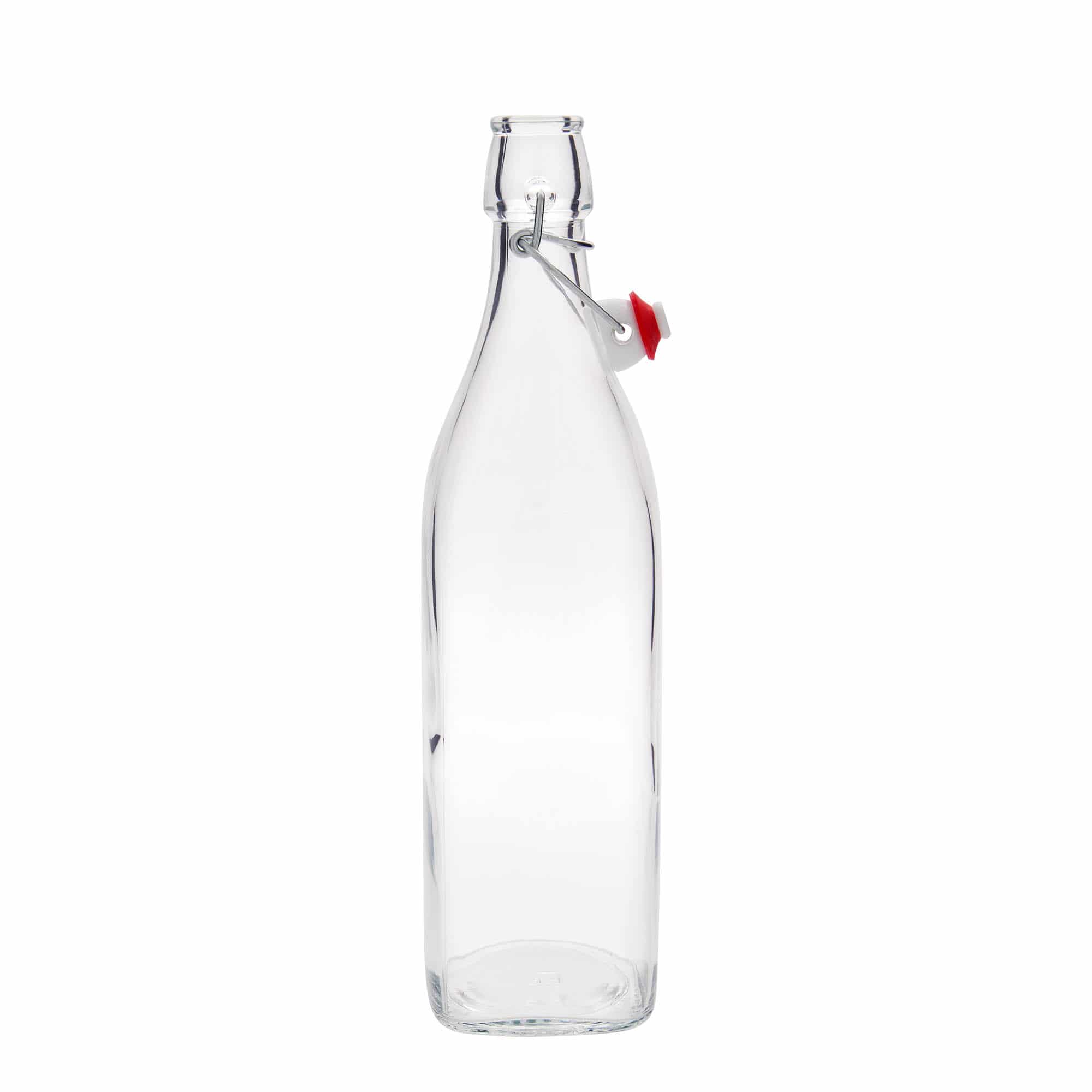 1.000 ml glassflaske 'Swing, firkantet, åpning: patentlokk 1.000 ml glassflaske 'Swing, firkantet, åpning: patentlokk