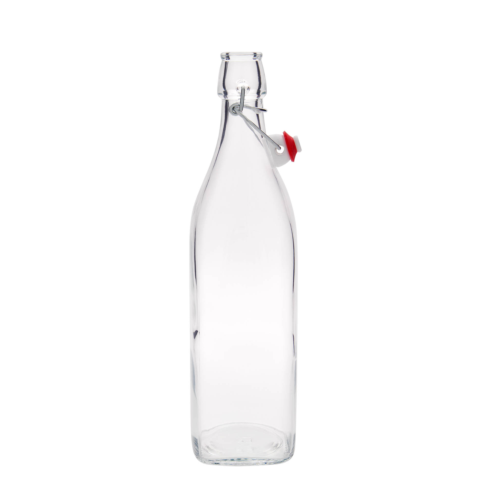 1.000 ml glassflaske 'Swing, firkantet, åpning: patentlokk 1.000 ml glassflaske 'Swing, firkantet, åpning: patentlokk