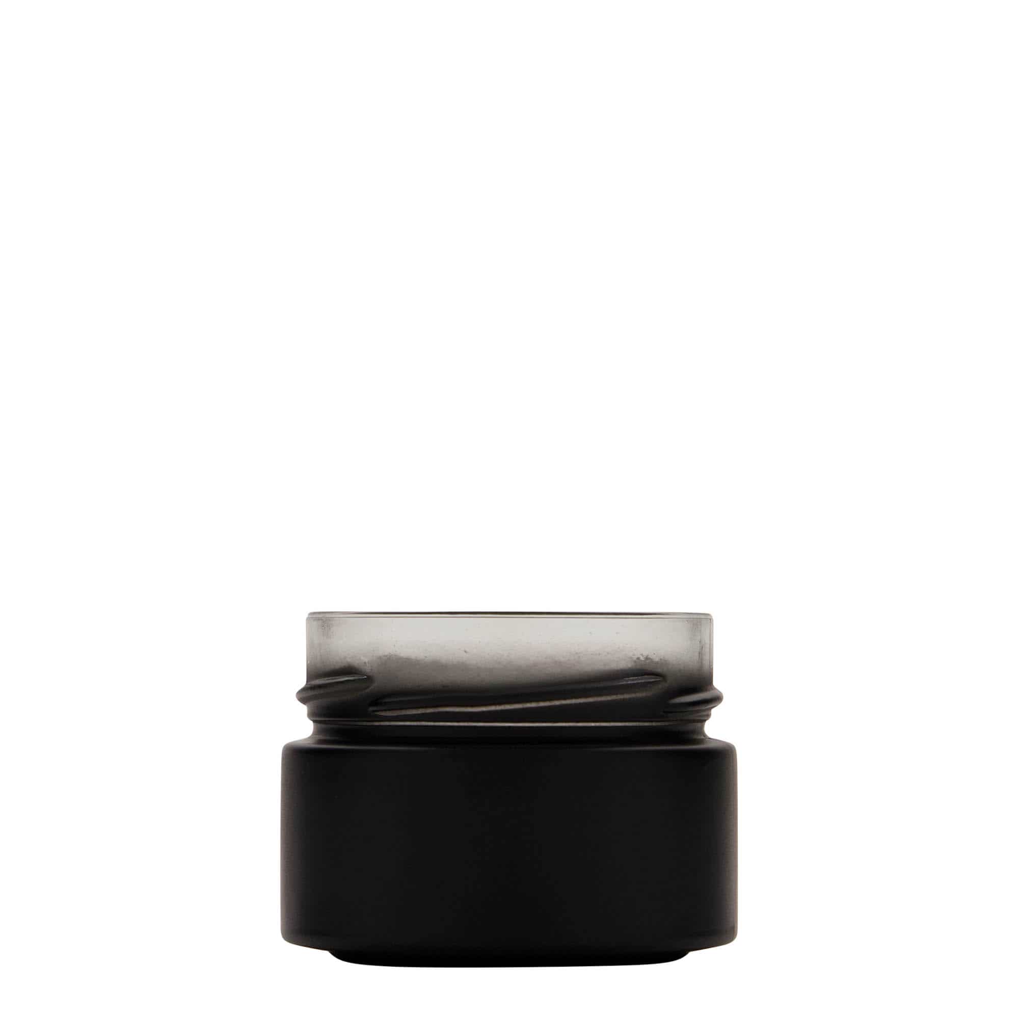 130 ml rundt glass 'Aurora', svart, åpning: Deep-Twist-Off (DTO 66)