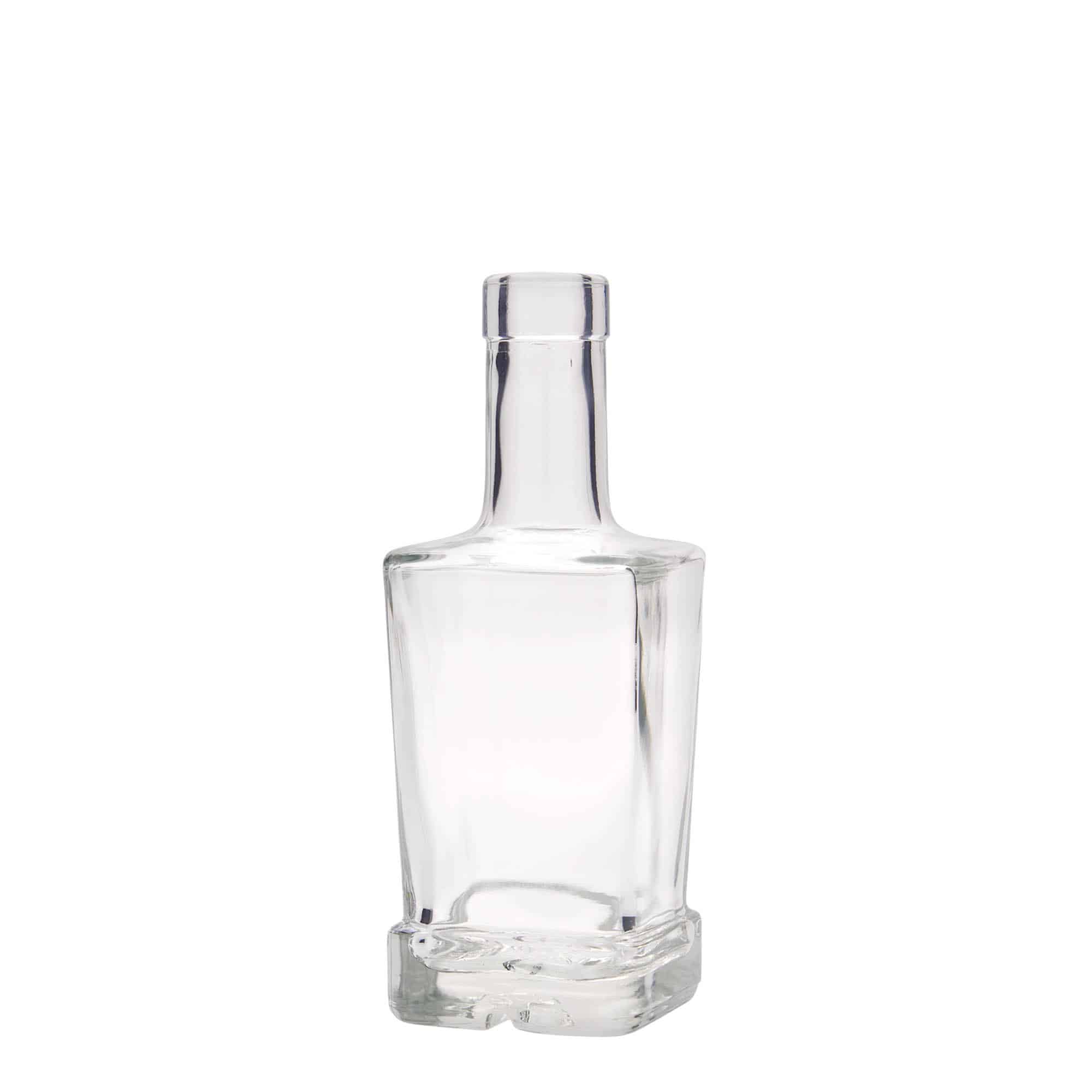 250 ml glassflaske "Rene", kvadratisk, åpning: Kork