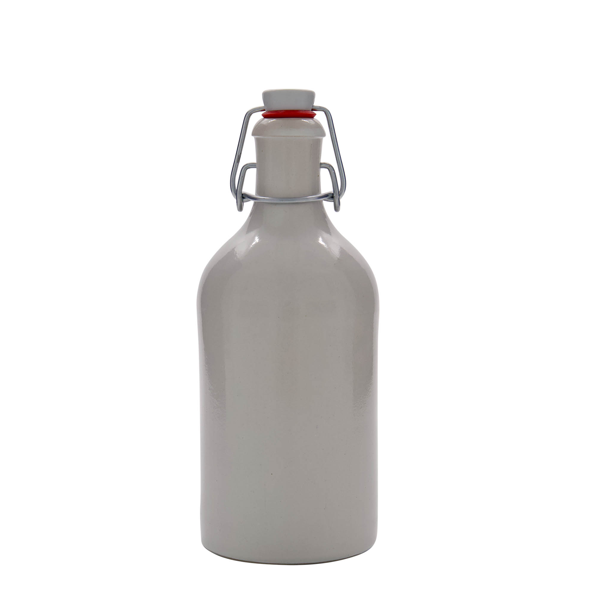 500 ml tonnekanne, steintøy, hvit, munningsåpning: klemmeforsegling 500 ml tonnekanne, steintøy, hvit, munningsåpning: klemmeforsegling