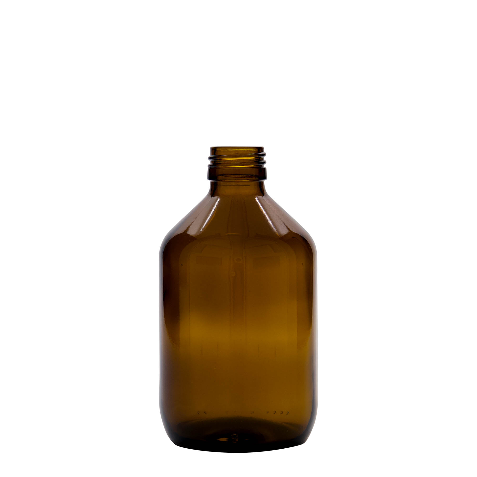 300 ml medisinsk flaske, brun, glass, åpning: PP 28 300 ml medisinsk flaske, brun, glass, åpning: PP 28