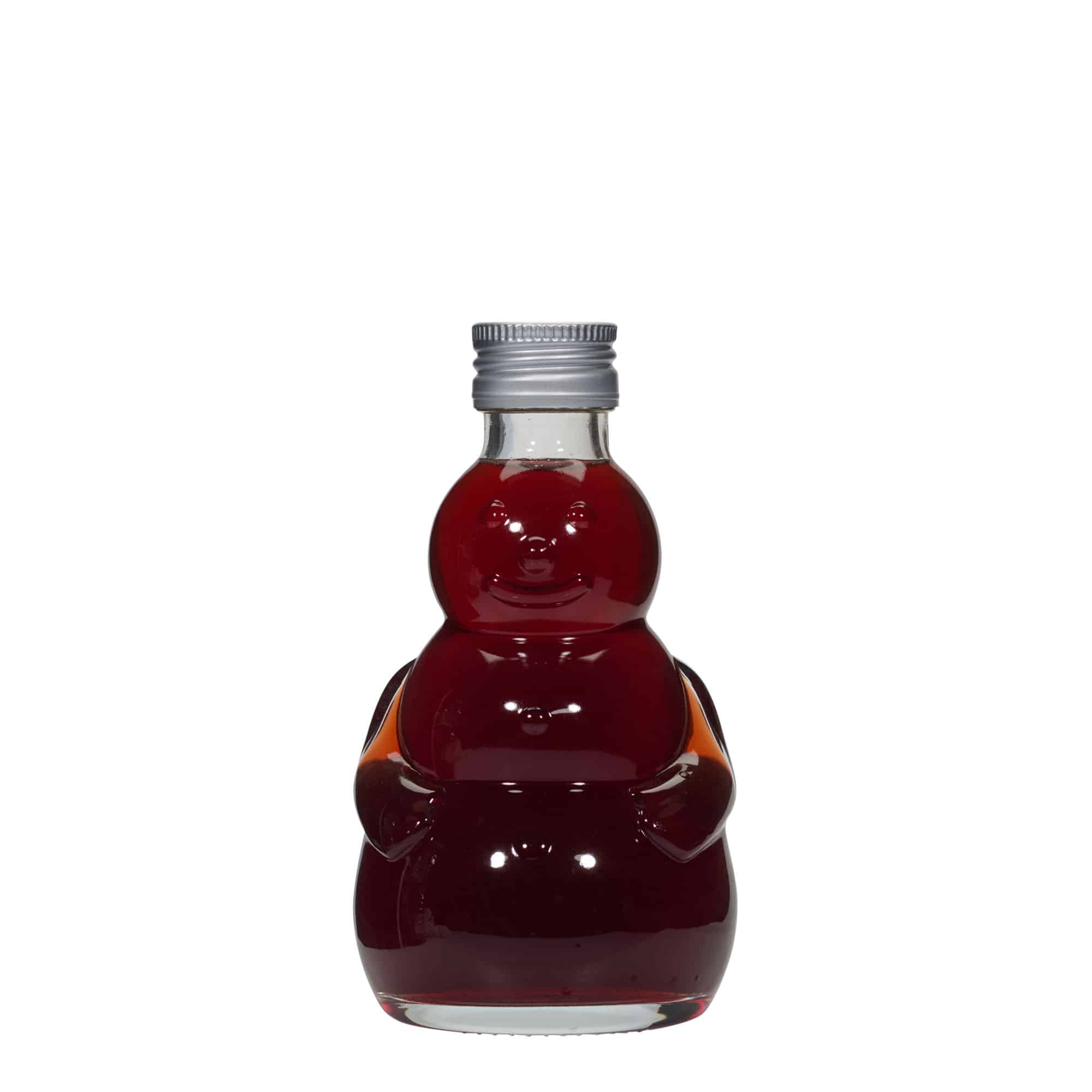 200 ml glassflaske 'Snømann', munn: PP 28
