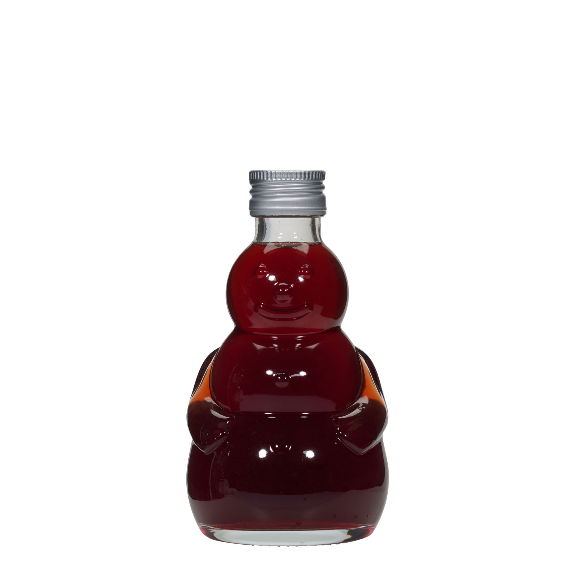 200 ml glassflaske 'Snømann', åpning: PP 28