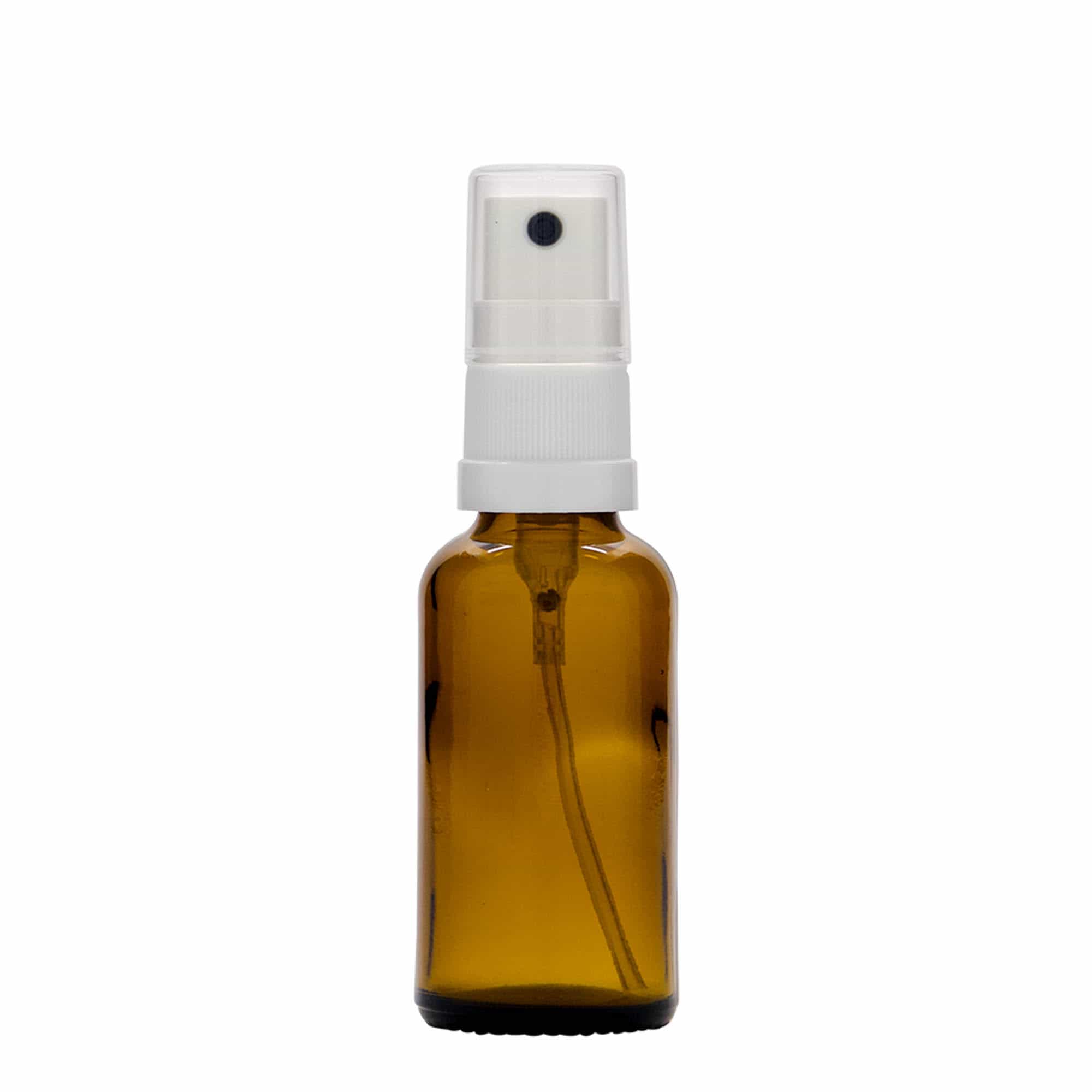 30 ml sprayflaske medisin, glass, brun, åpning: DIN 18