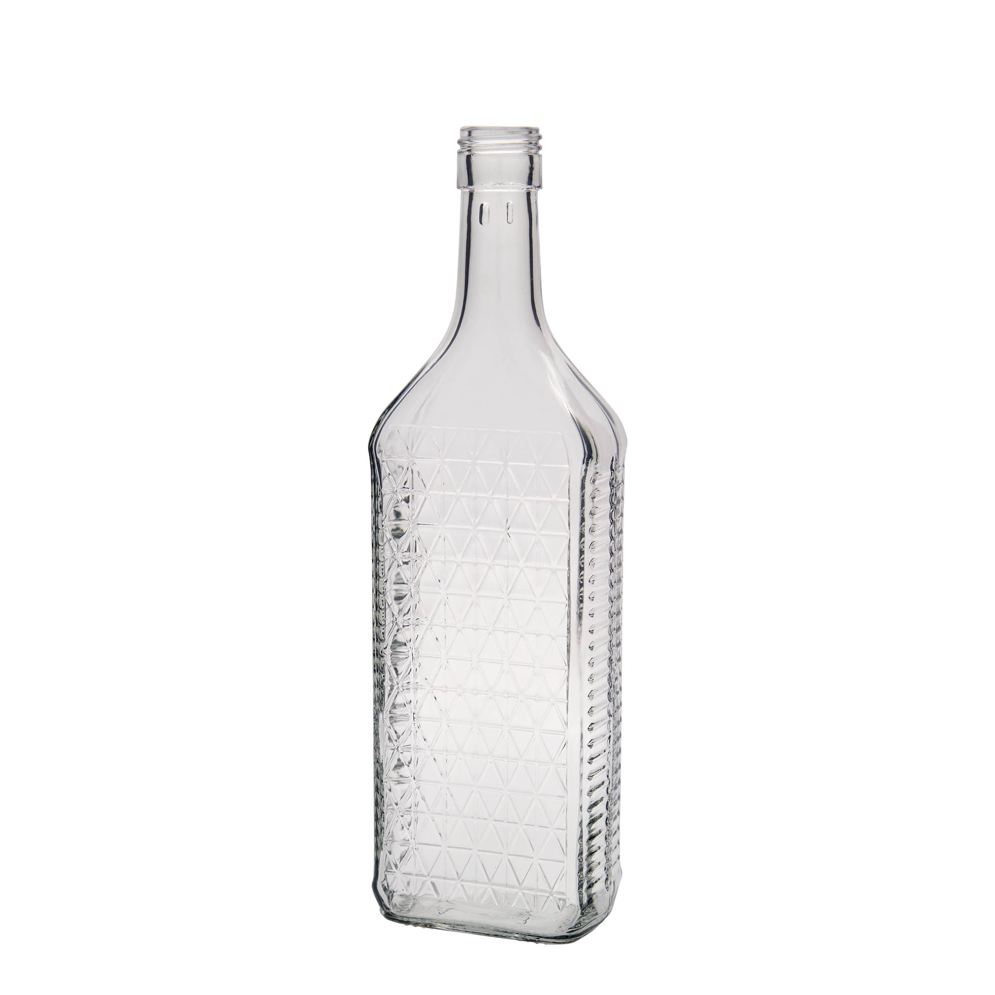700 ml glassflaske 'Caruso', rektangulær, åpning: PP 31,5