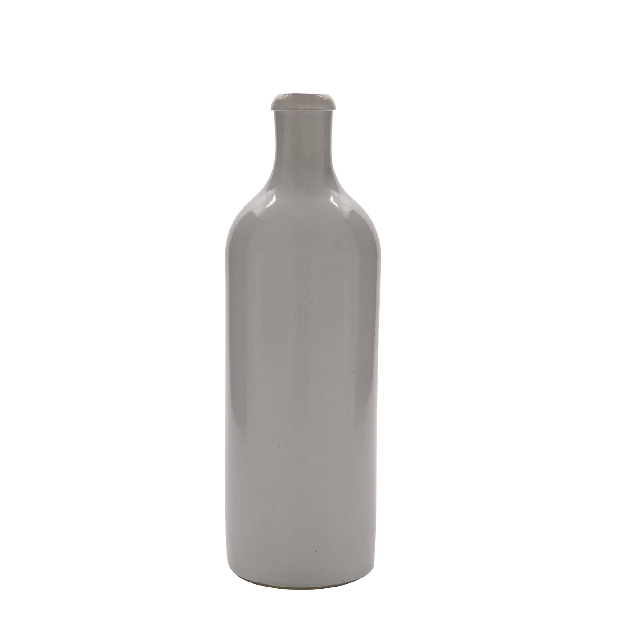 750 ml leirkrus, steintøy, hvit, åpning: Bøylelokk 750 ml leirkrus, steintøy, hvit, åpning: Bøylelokk