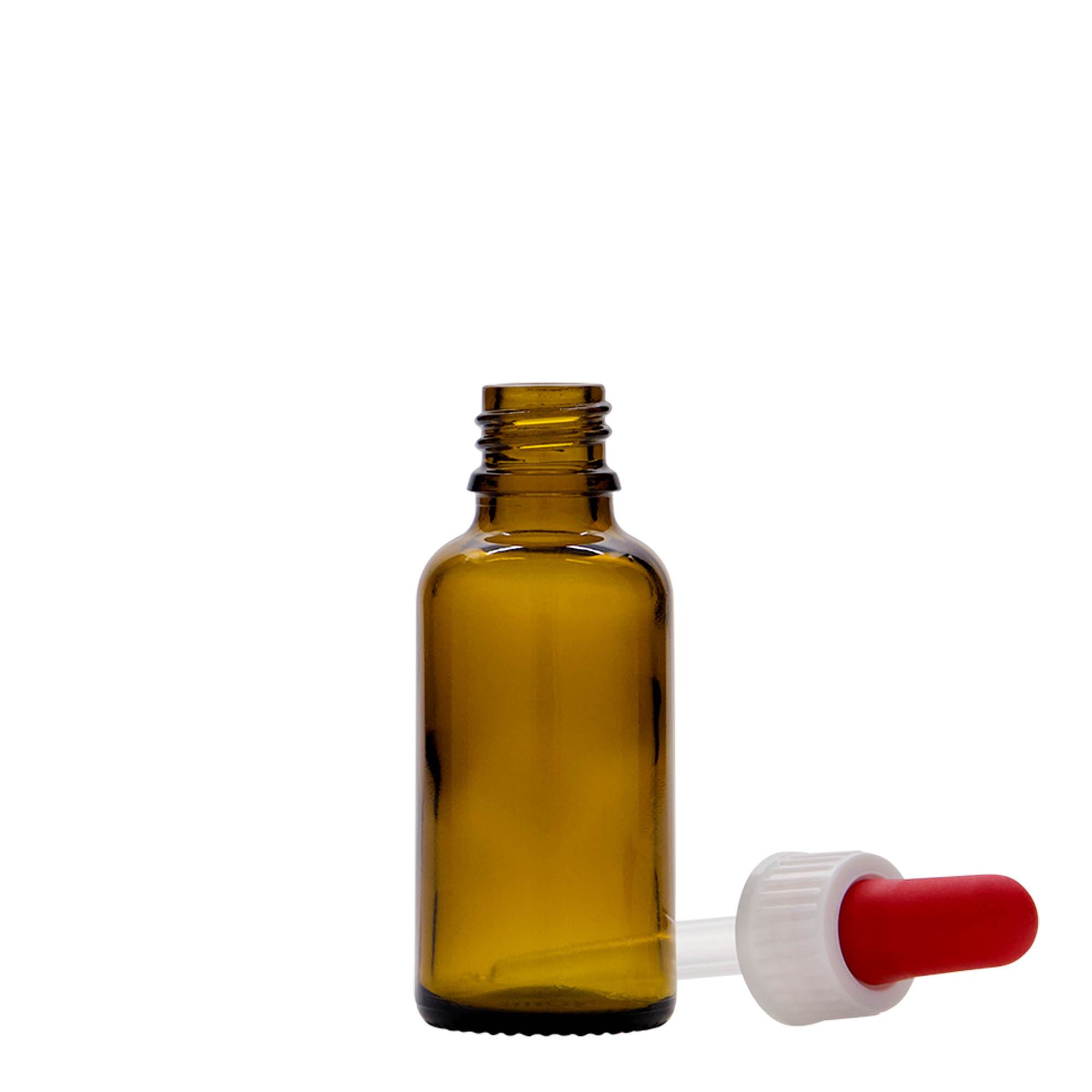 30 ml pipetteflaske medisin, glass, brun, åpning: DIN 18