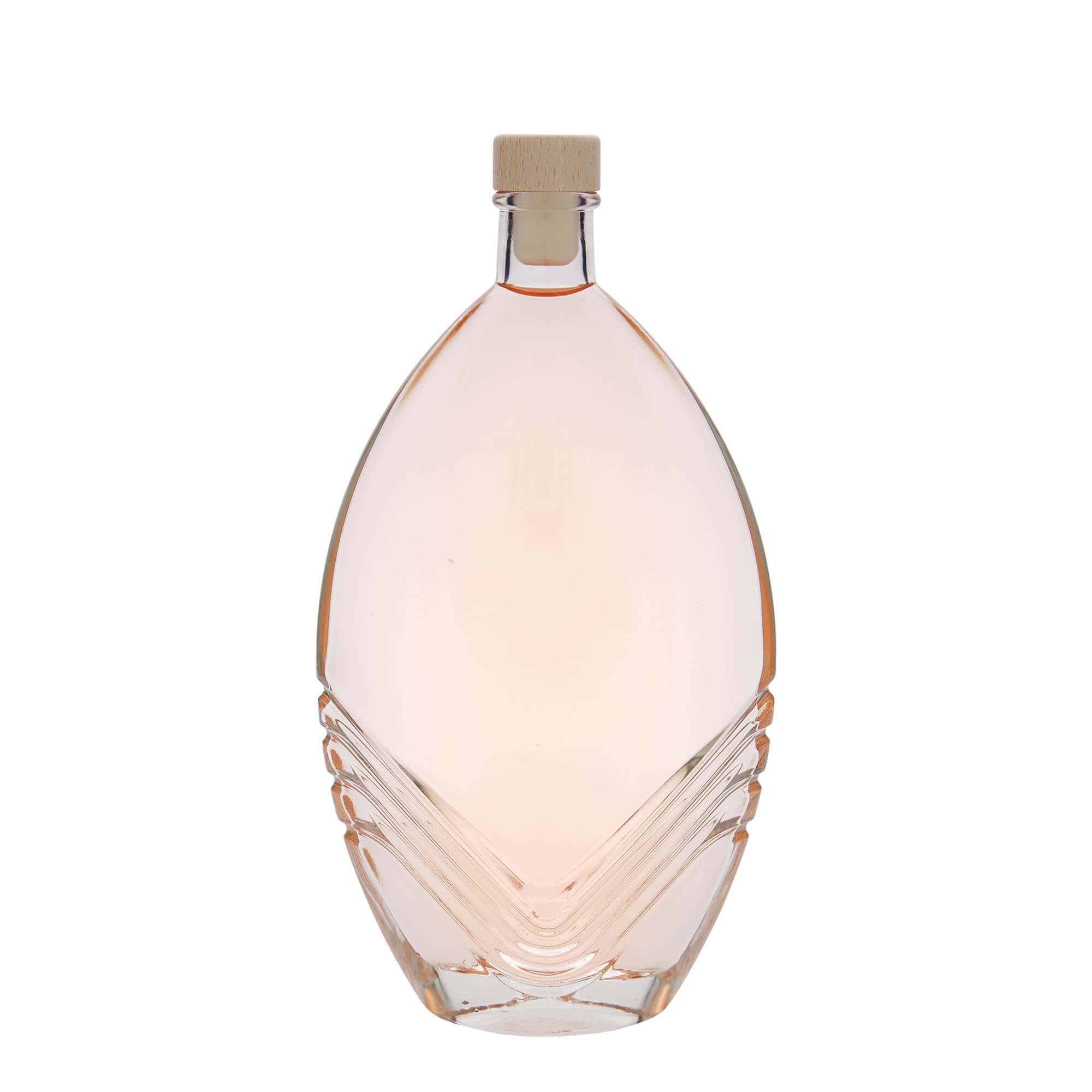 500 ml glassflaske "Florence", oval, åpning: Kork
