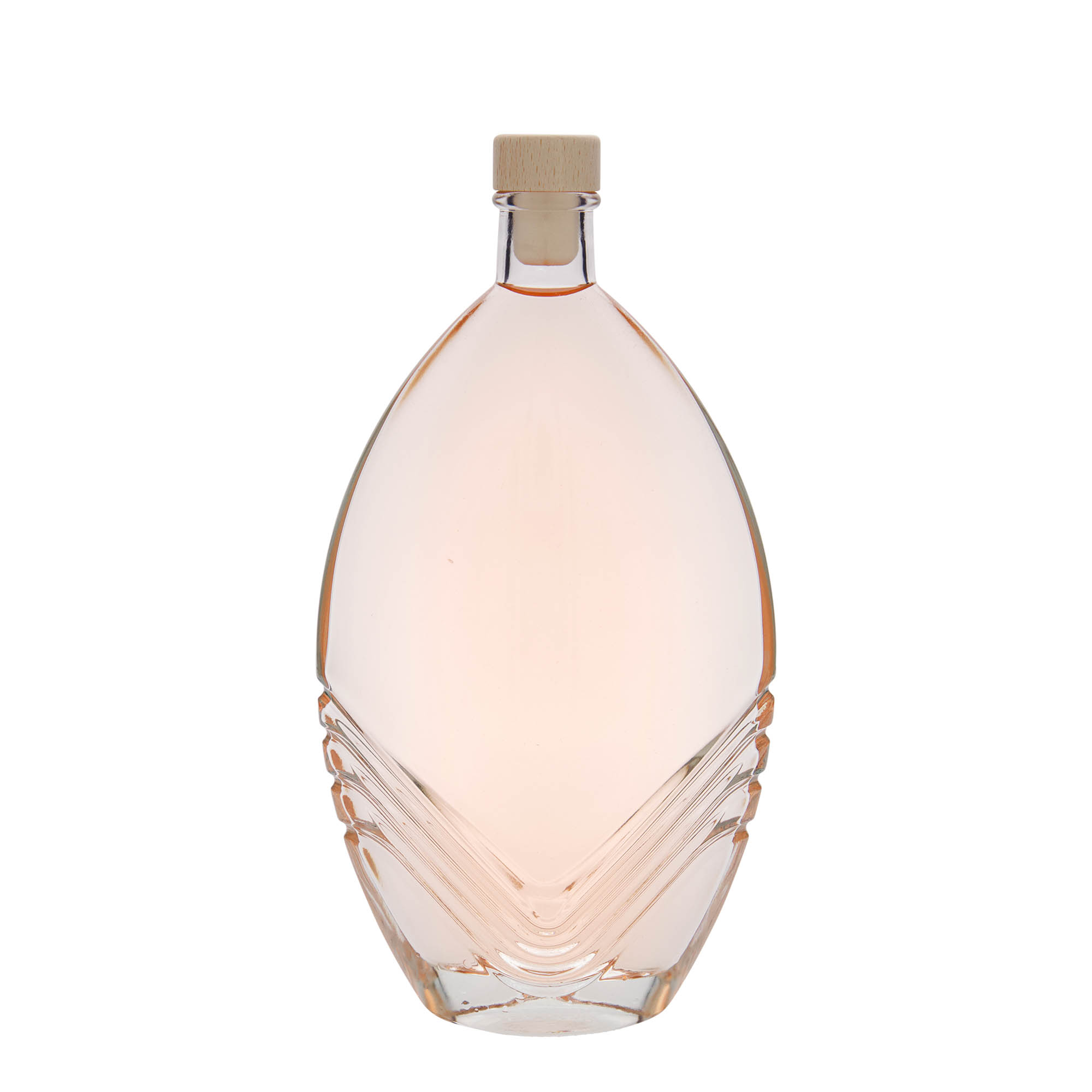 500 ml glassflaske 'Florence', oval, åpning: kork