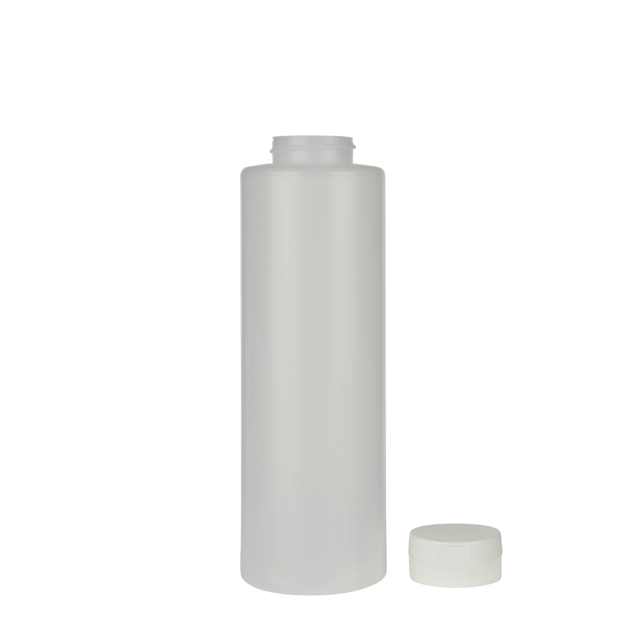 500 ml sausflaske, LDPE-plast, natur, åpning: 38/400