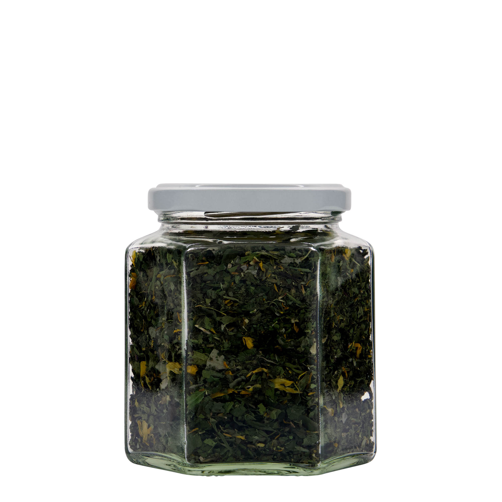 390 ml sekskantglass, åpning: Twist-Off (TO 70)