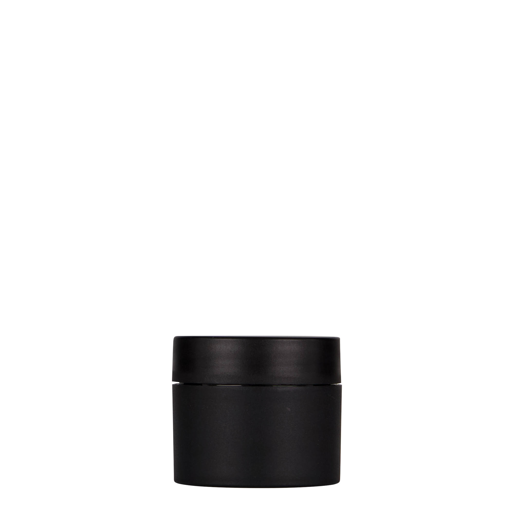 30 ml plastboks 'Antonella', PP, svart, åpning: skrukork