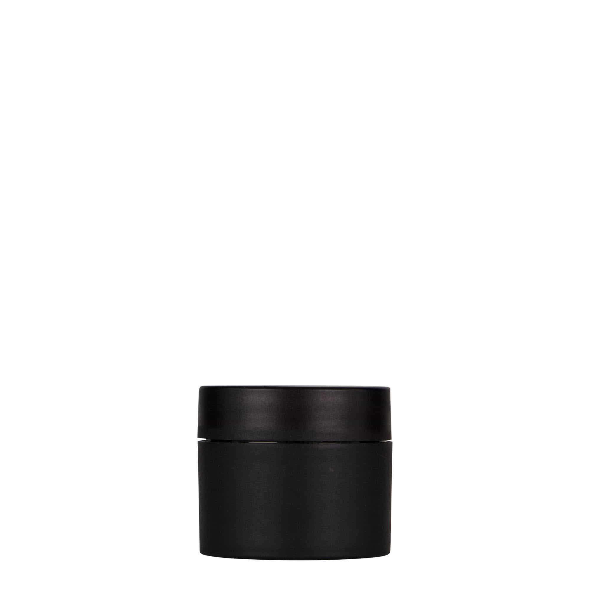 30 ml plastboks 'Antonella', PP, svart, åpning: skrukork