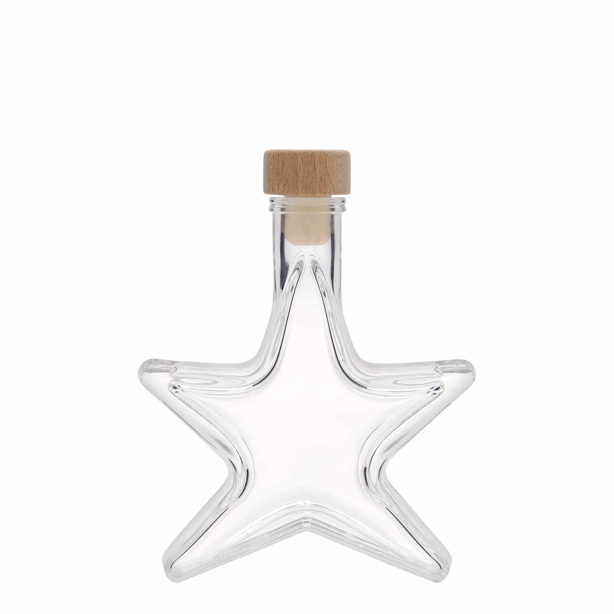 100 ml glassflaske 'Stjerne', åpning: kork