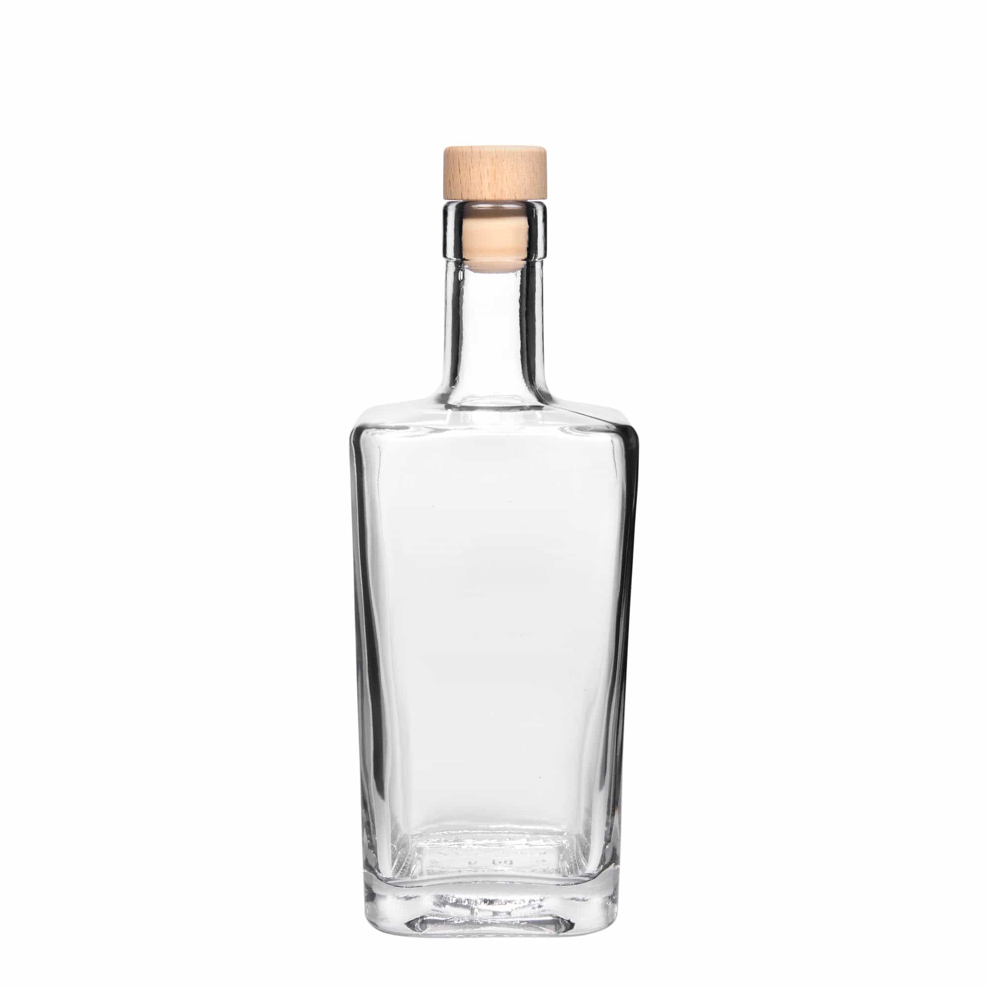 500 ml glassflaske "Noel", kvadratisk, åpning: Kork